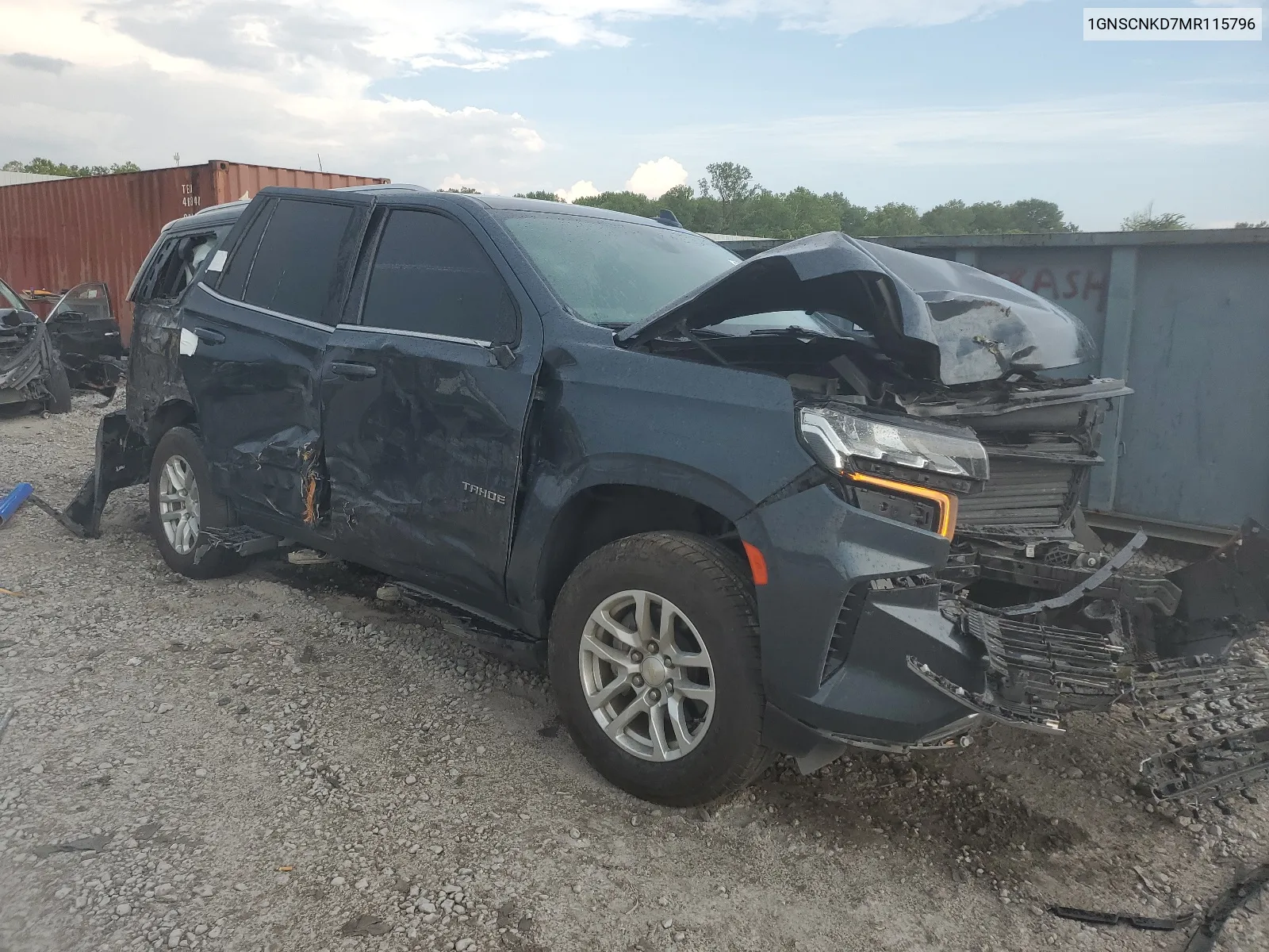 2021 Chevrolet Tahoe C1500 Lt VIN: 1GNSCNKD7MR115796 Lot: 60957064