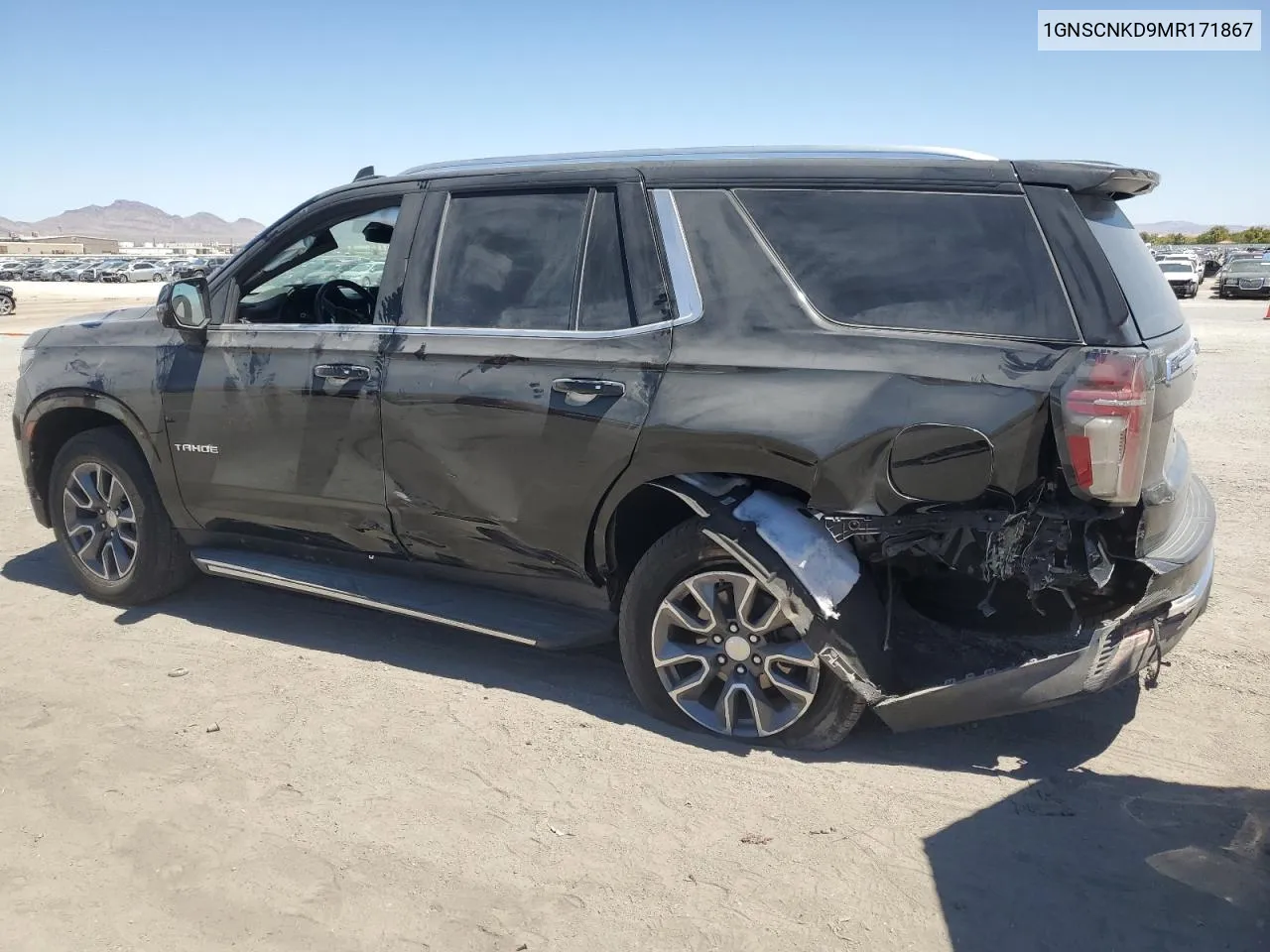 2021 Chevrolet Tahoe C1500 Lt VIN: 1GNSCNKD9MR171867 Lot: 67774364