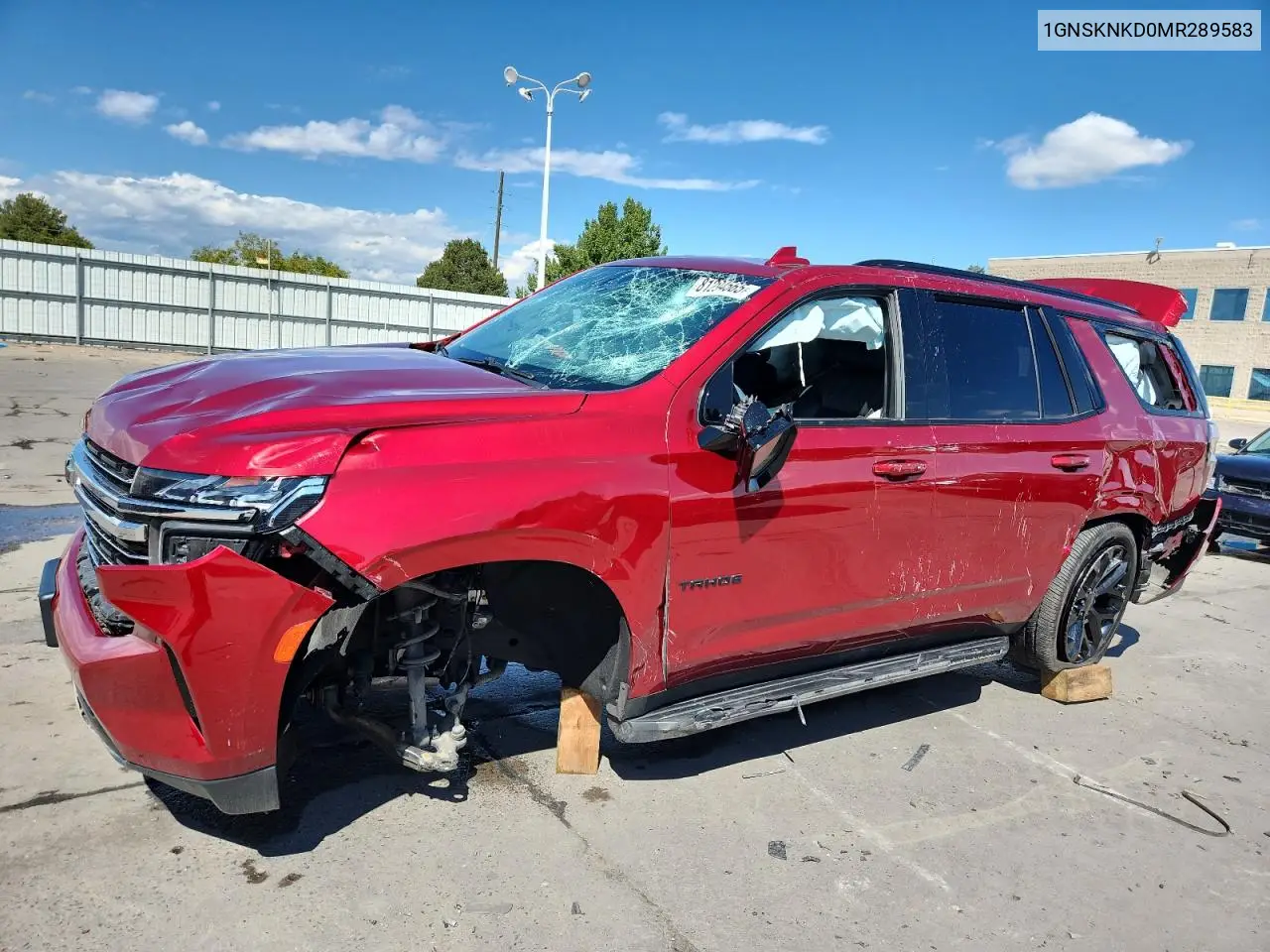 1GNSKNKD0MR289583 2021 Chevrolet Tahoe K1500 Lt