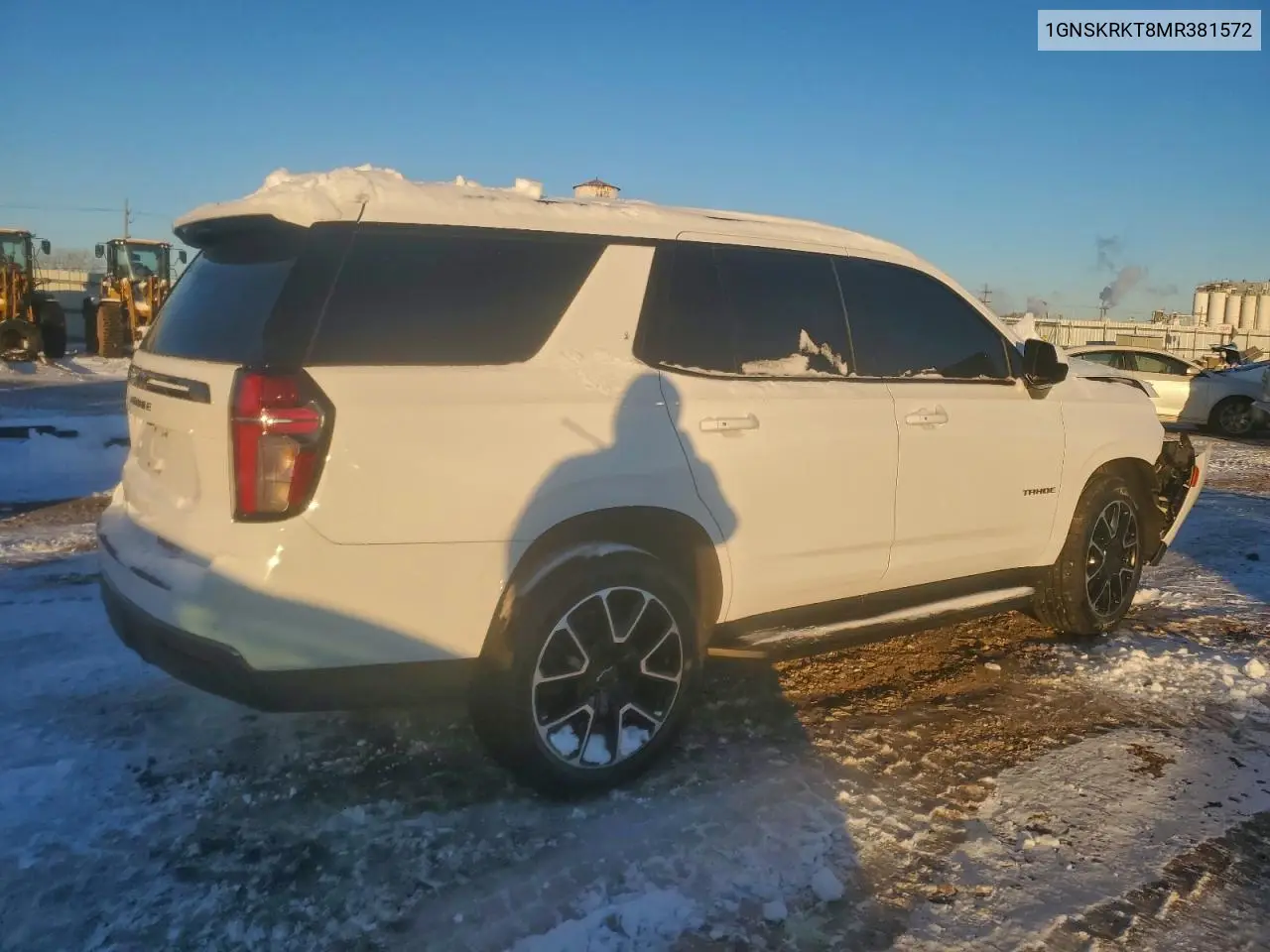 1GNSKRKT8MR381572 2021 Chevrolet Tahoe K1500 Rst
