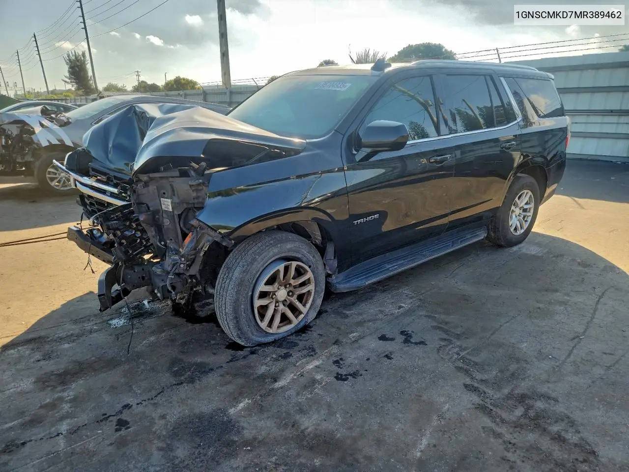 1GNSCMKD7MR389462 2021 Chevrolet Tahoe C1500 Ls