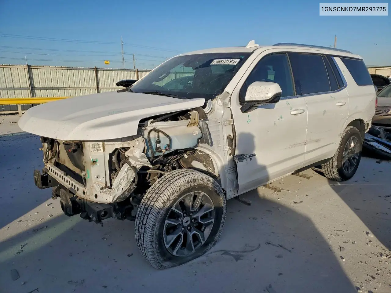 1GNSCNKD7MR293725 2021 Chevrolet Tahoe C1500 Lt