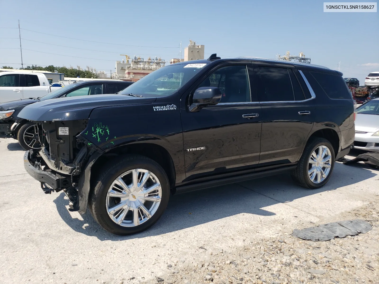 2022 Chevrolet Tahoe C1500 High Country VIN: 1GNSCTKL5NR158627 Lot: 68422014