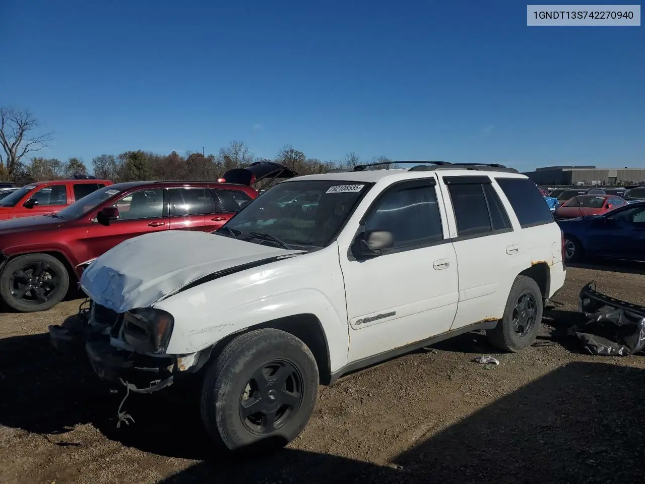 1GNDT13S742270940 2004 Chevrolet Trailblazer Ls