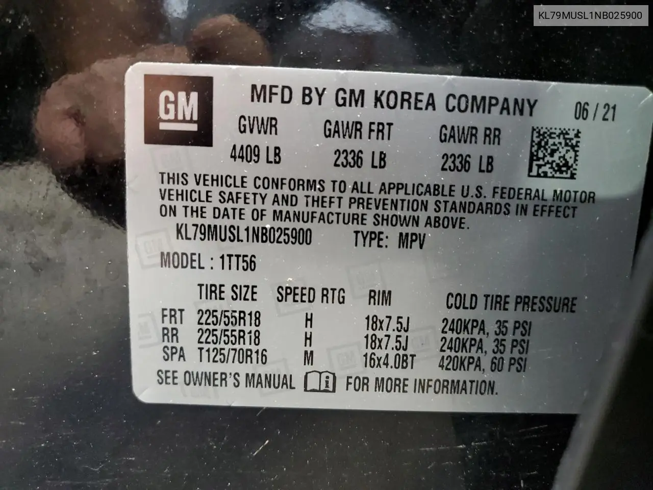 KL79MUSL1NB025900 2022 Chevrolet Trailblazer Rs