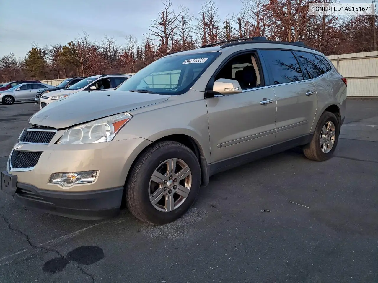1GNLRFED1AS151671 2010 Chevrolet Traverse Lt