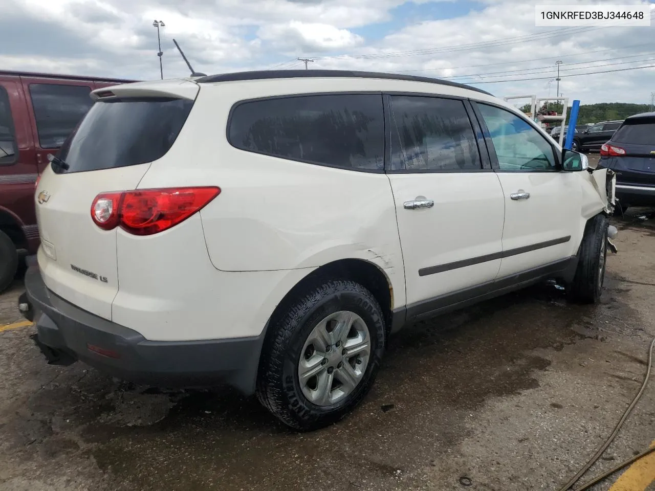 2011 Chevrolet Traverse Ls VIN: 1GNKRFED3BJ344648 Lot: 68061584