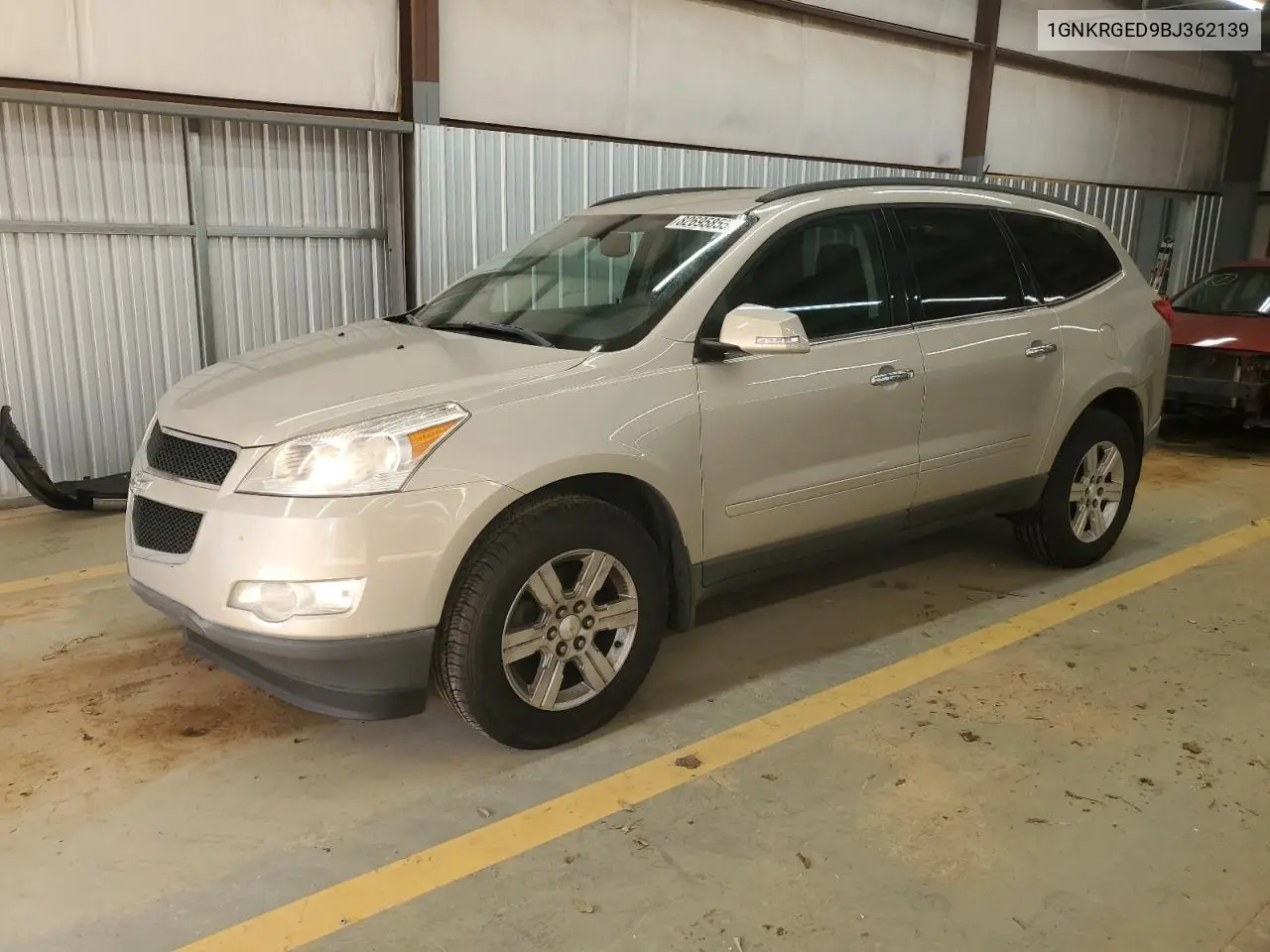 1GNKRGED9BJ362139 2011 Chevrolet Traverse Lt