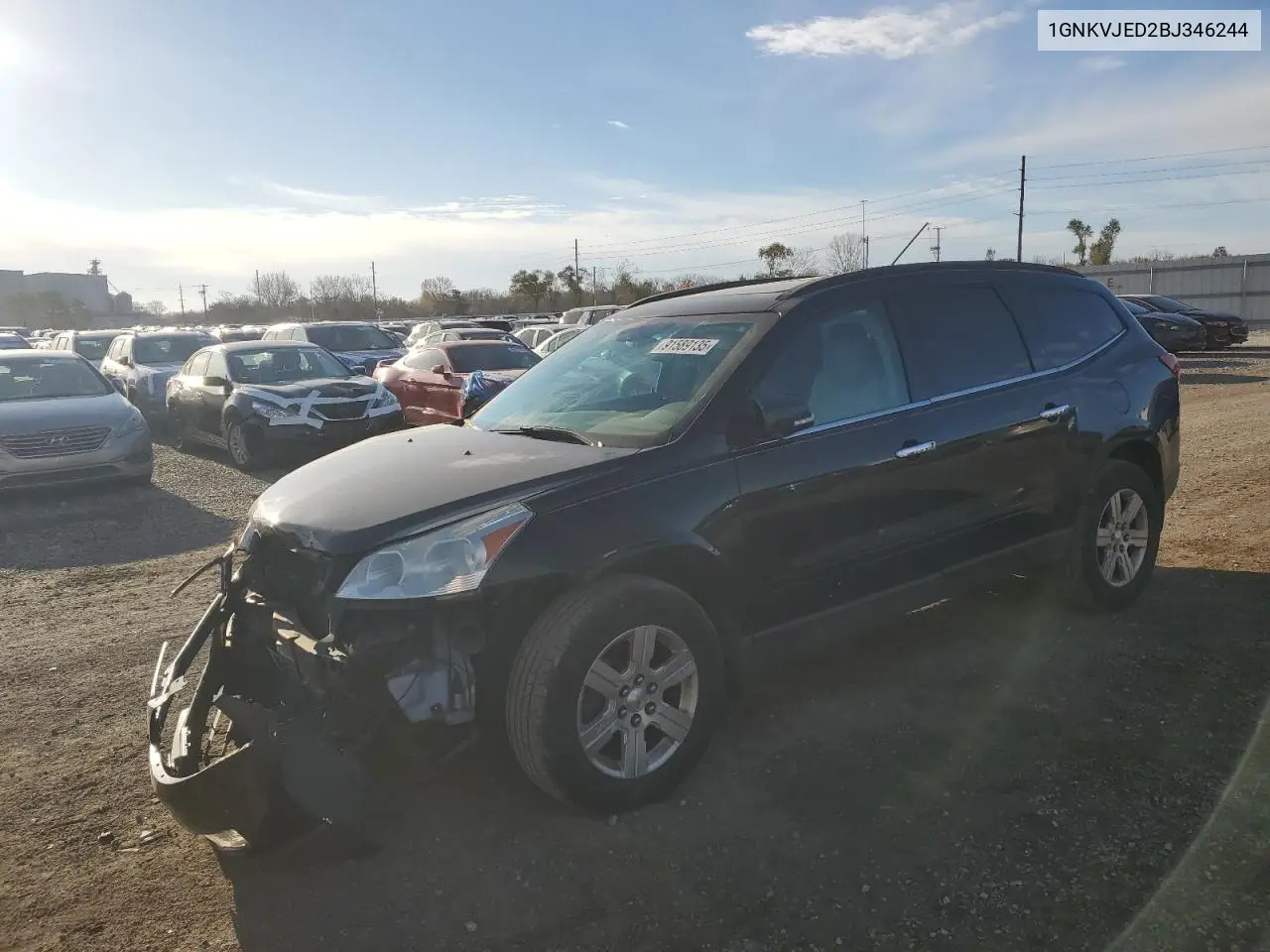 1GNKVJED2BJ346244 2011 Chevrolet Traverse Lt