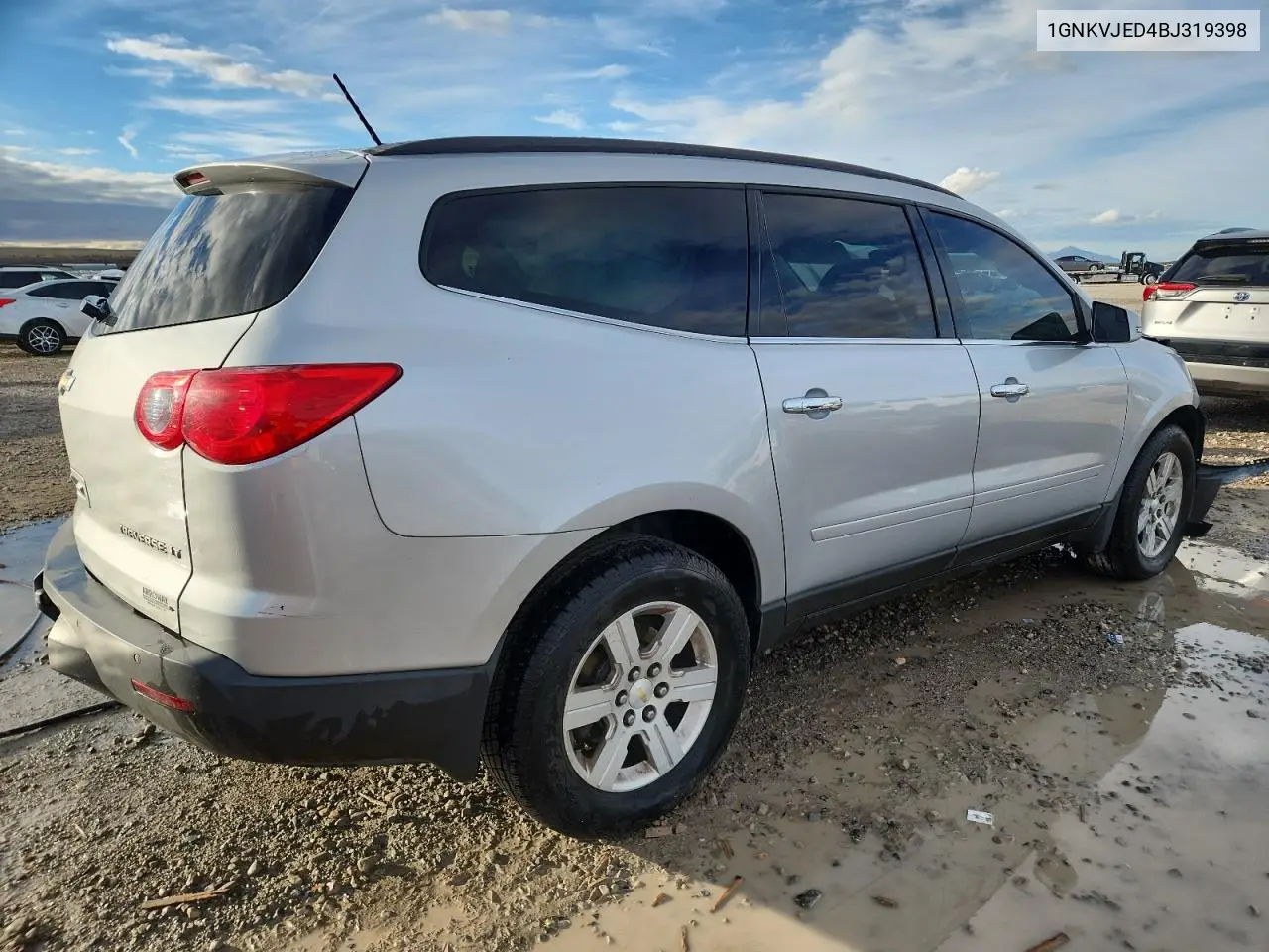 1GNKVJED4BJ319398 2011 Chevrolet Traverse Lt