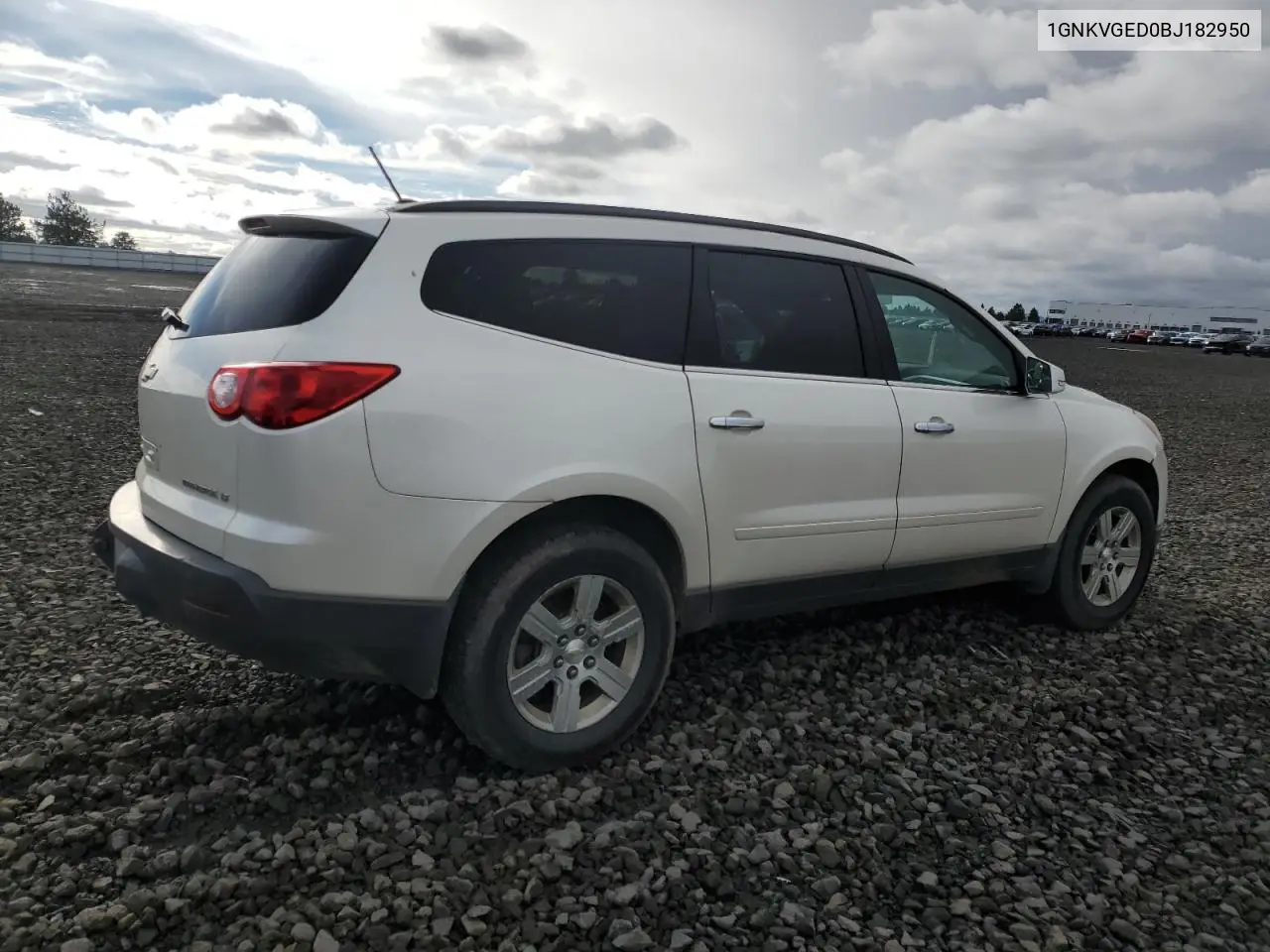 1GNKVGED0BJ182950 2011 Chevrolet Traverse Lt