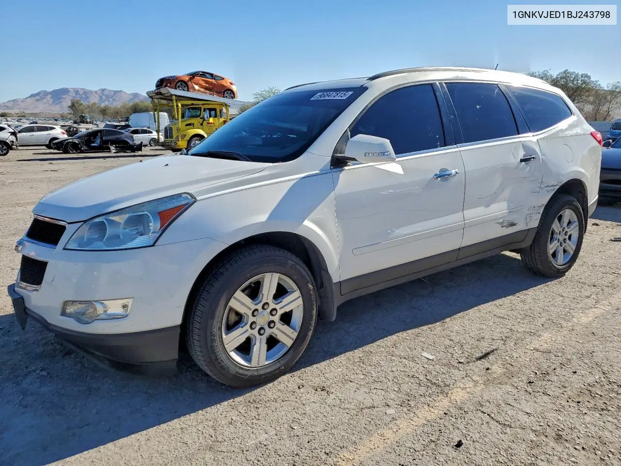 1GNKVJED1BJ243798 2011 Chevrolet Traverse Lt