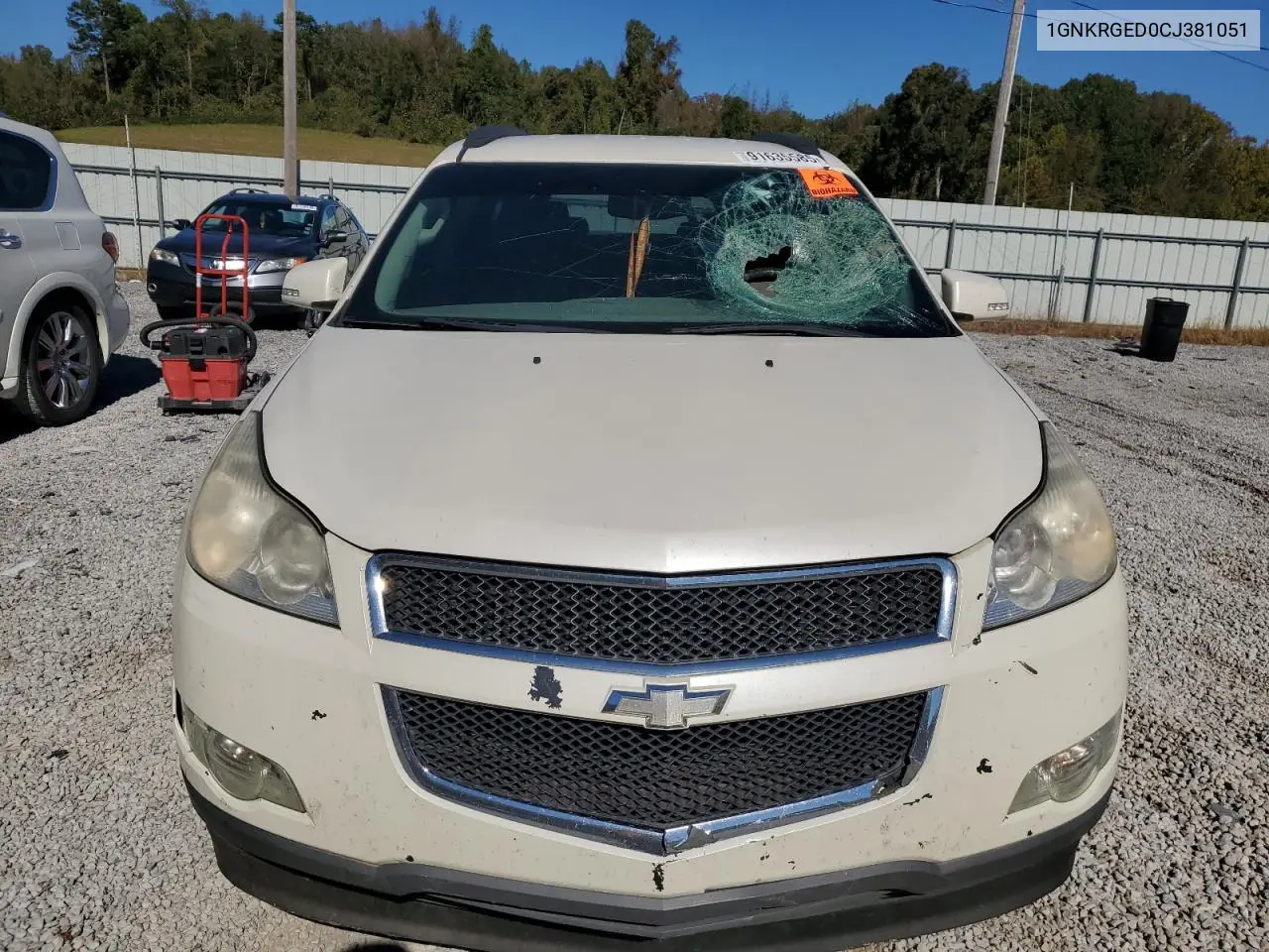 1GNKRGED0CJ381051 2012 Chevrolet Traverse Lt