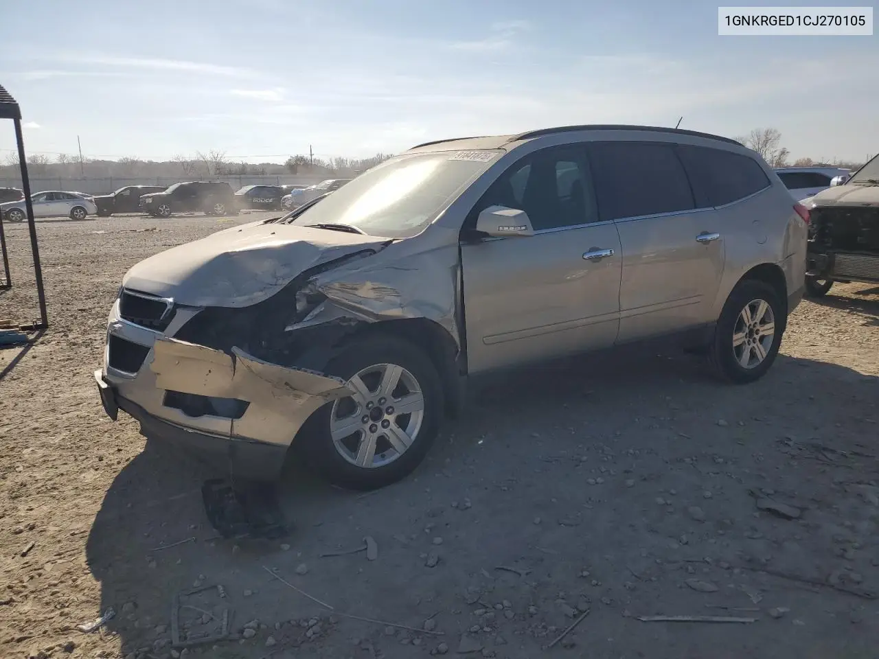 1GNKRGED1CJ270105 2012 Chevrolet Traverse Lt