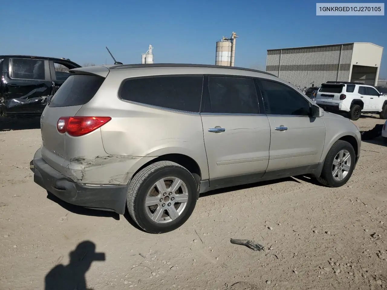 1GNKRGED1CJ270105 2012 Chevrolet Traverse Lt