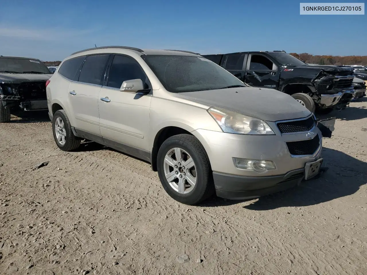 1GNKRGED1CJ270105 2012 Chevrolet Traverse Lt