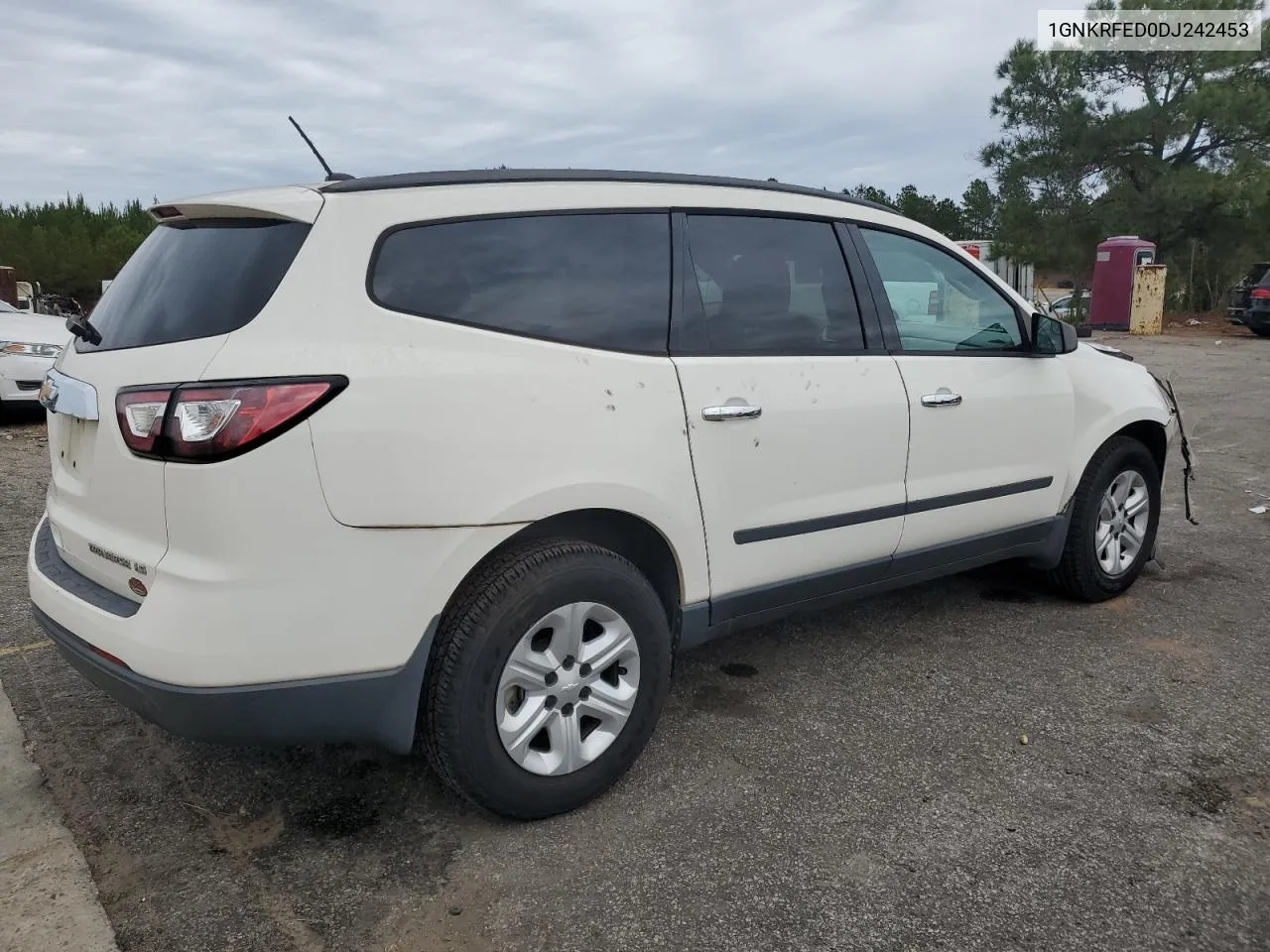 2013 Chevrolet Traverse Ls VIN: 1GNKRFED0DJ242453 Lot: 76737363