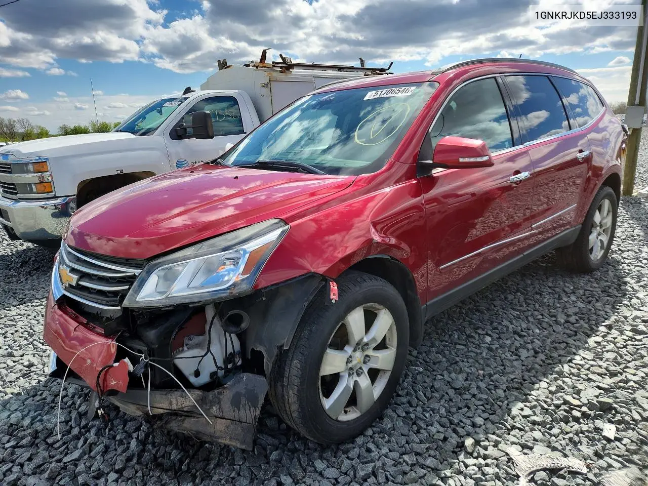 1GNKRJKD5EJ333193 2014 Chevrolet Traverse Ltz