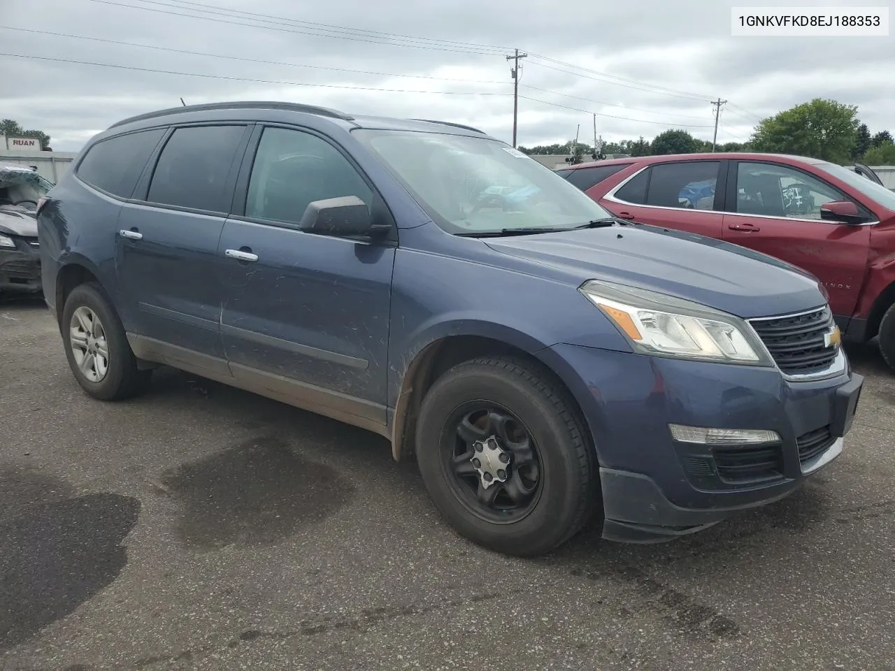 2014 Chevrolet Traverse Ls VIN: 1GNKVFKD8EJ188353 Lot: 69301144