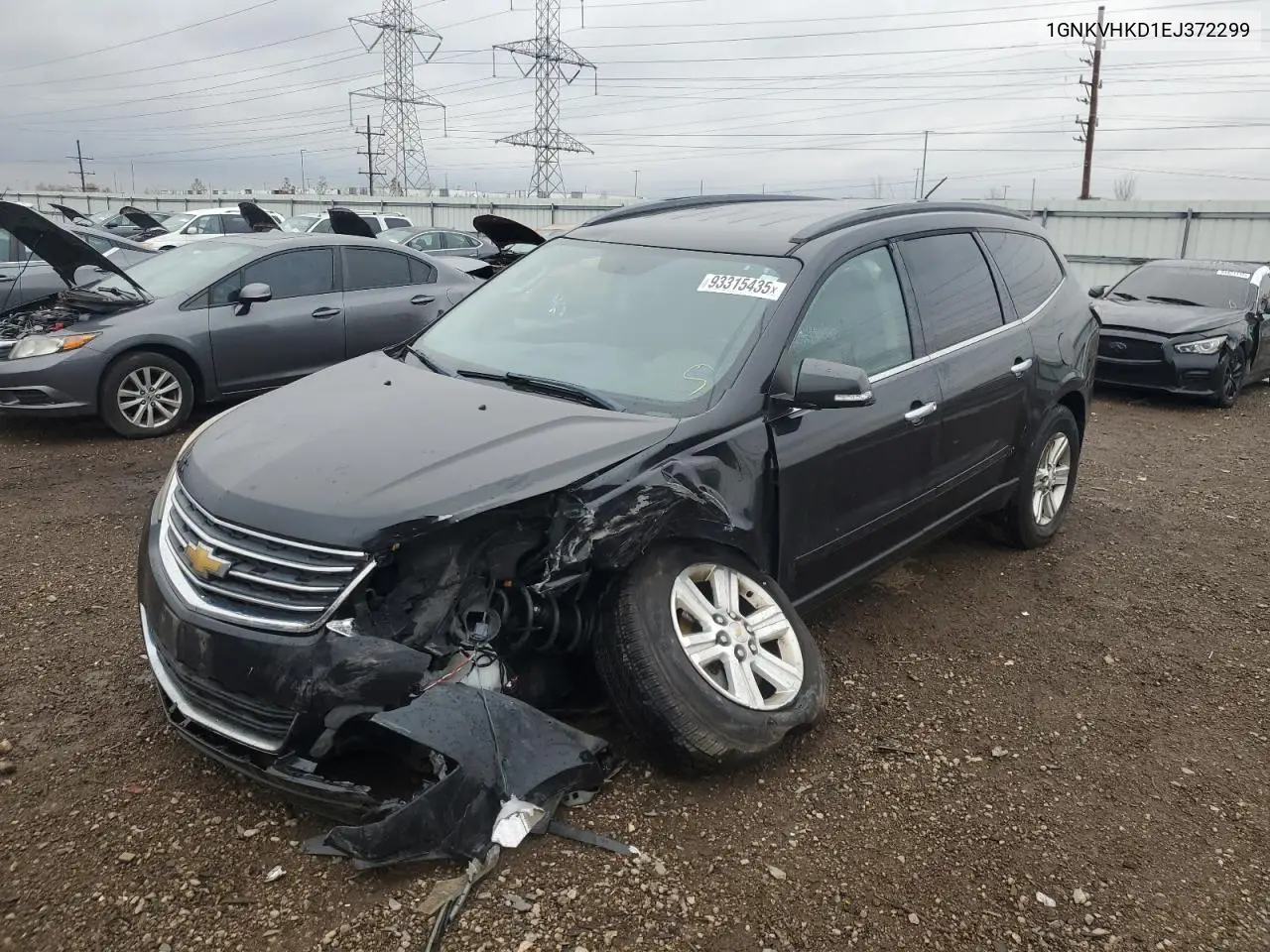 1GNKVHKD1EJ372299 2014 Chevrolet Traverse Lt