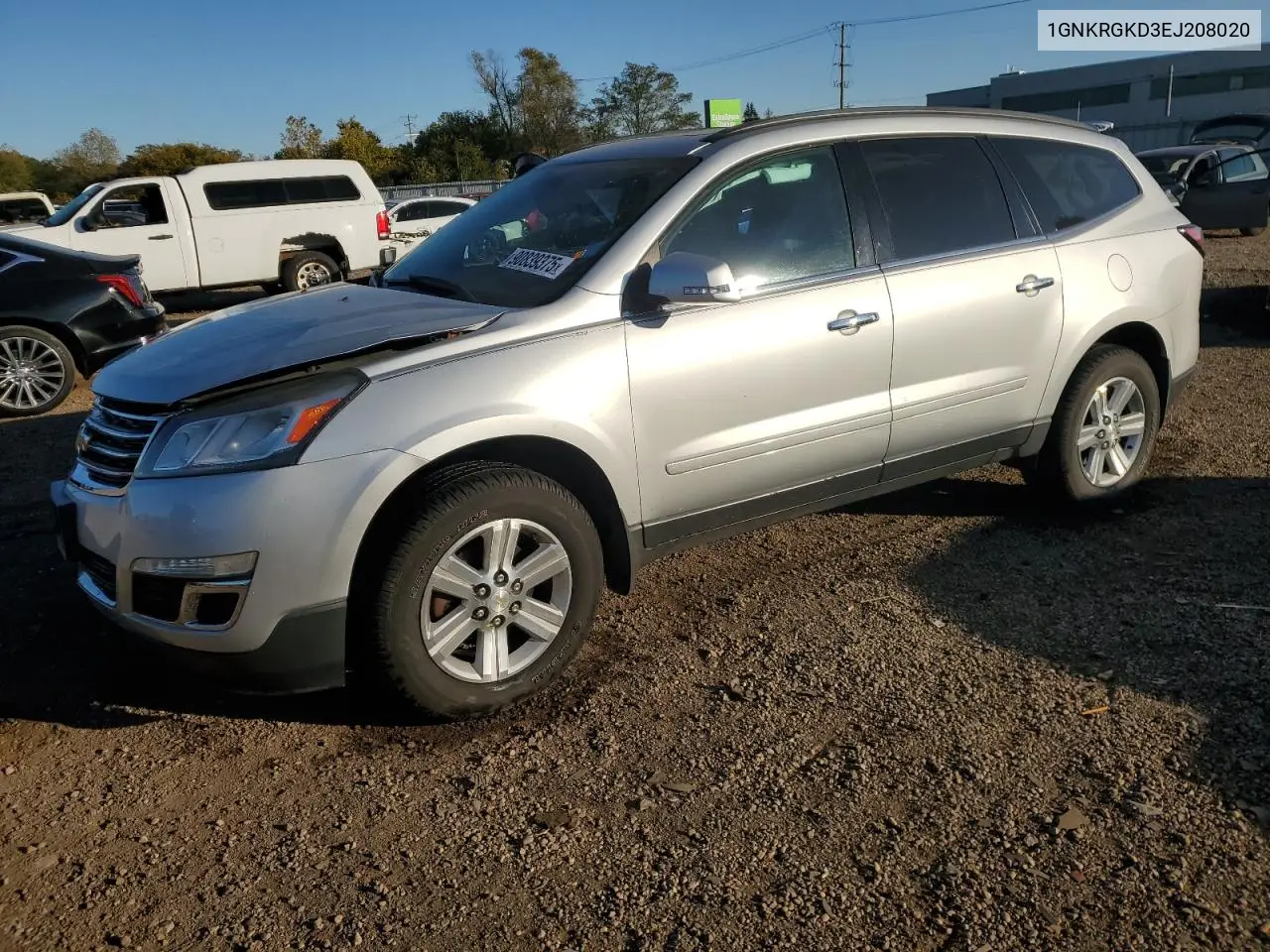 1GNKRGKD3EJ208020 2014 Chevrolet Traverse Lt