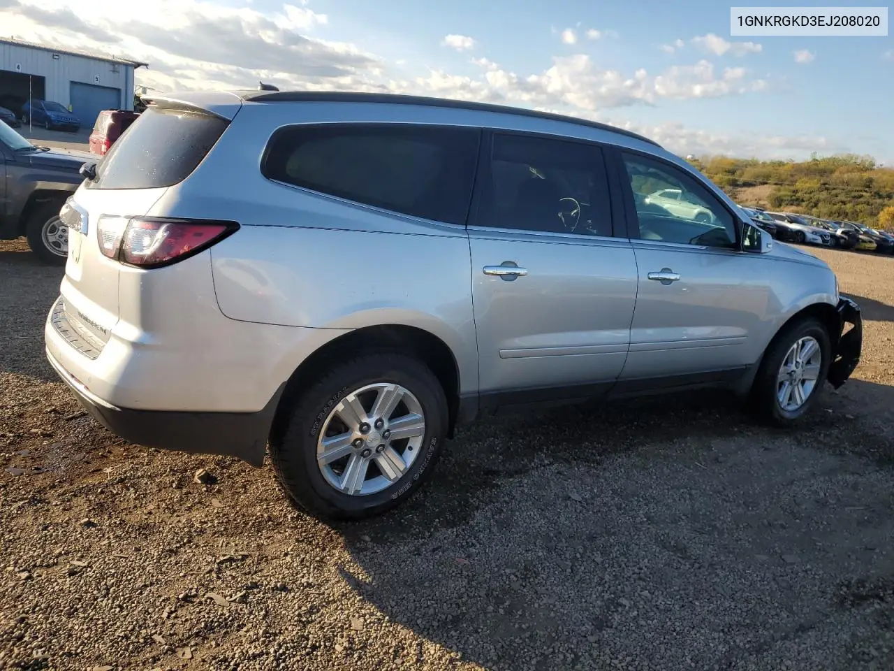 1GNKRGKD3EJ208020 2014 Chevrolet Traverse Lt