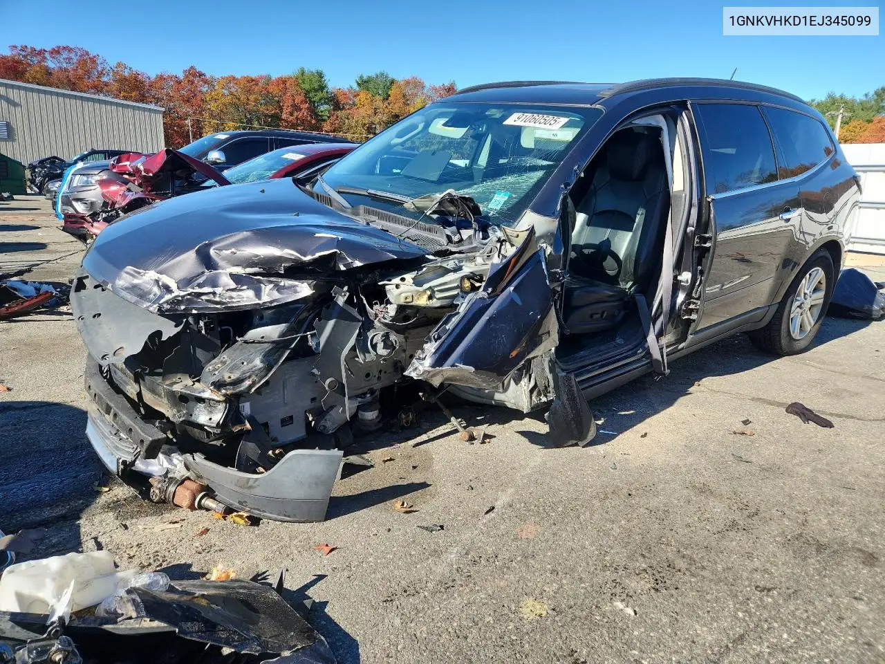 1GNKVHKD1EJ345099 2014 Chevrolet Traverse Lt