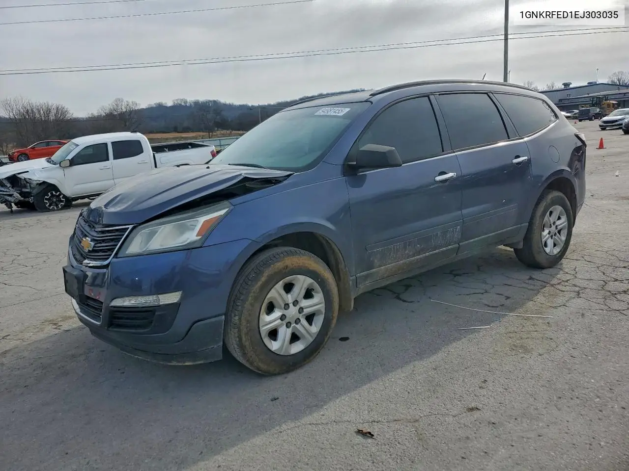 1GNKRFED1EJ303035 2014 Chevrolet Traverse Ls
