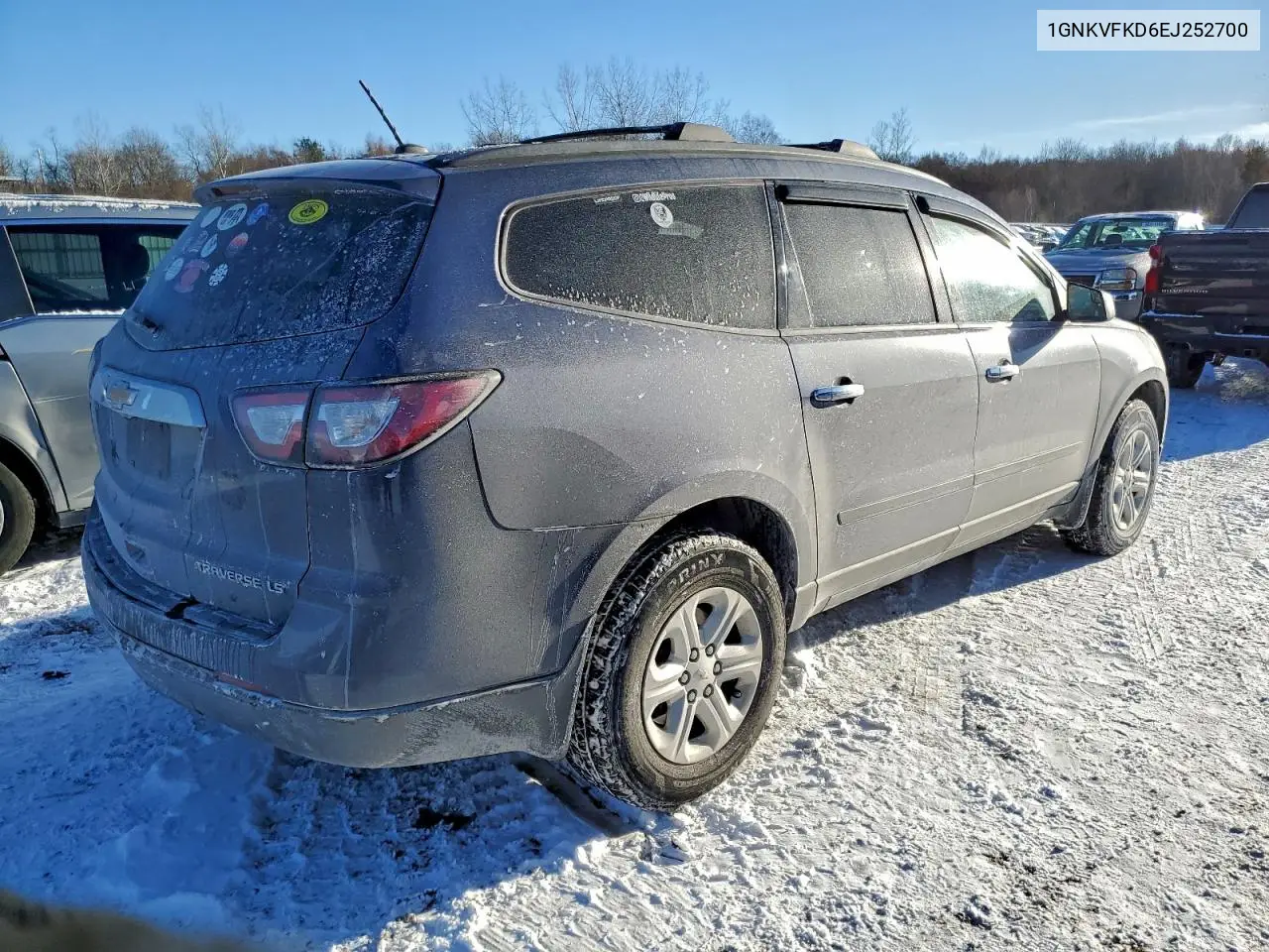 1GNKVFKD6EJ252700 2014 Chevrolet Traverse Ls