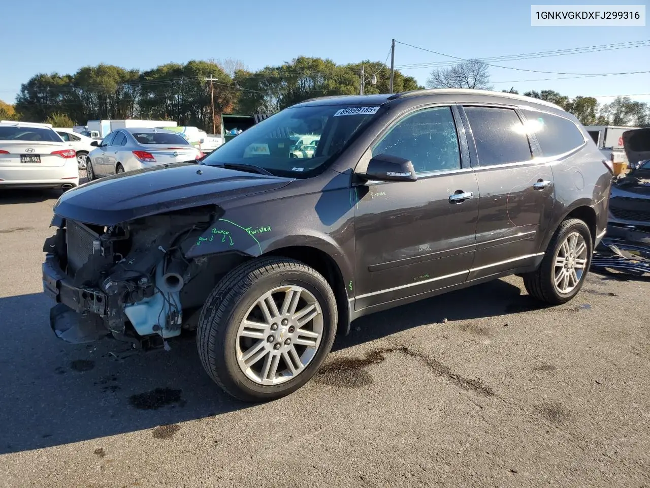 1GNKVGKDXFJ299316 2015 Chevrolet Traverse Lt