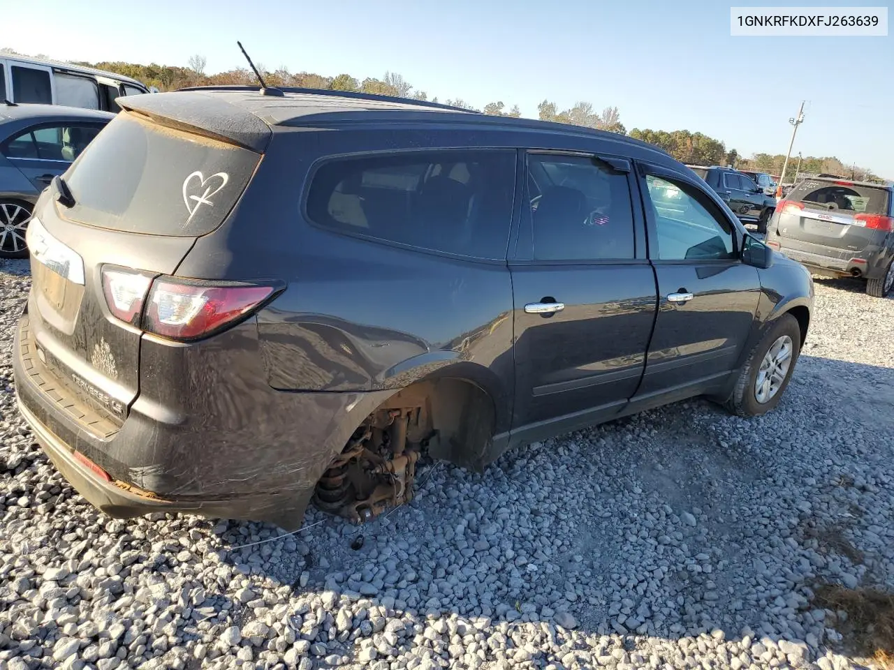 1GNKRFKDXFJ263639 2015 Chevrolet Traverse Ls