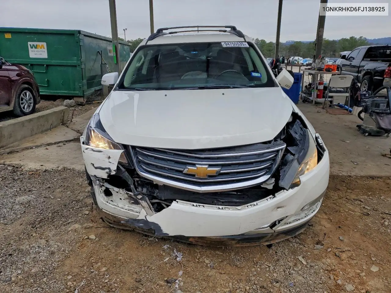 1GNKRHKD6FJ138925 2015 Chevrolet Traverse Lt