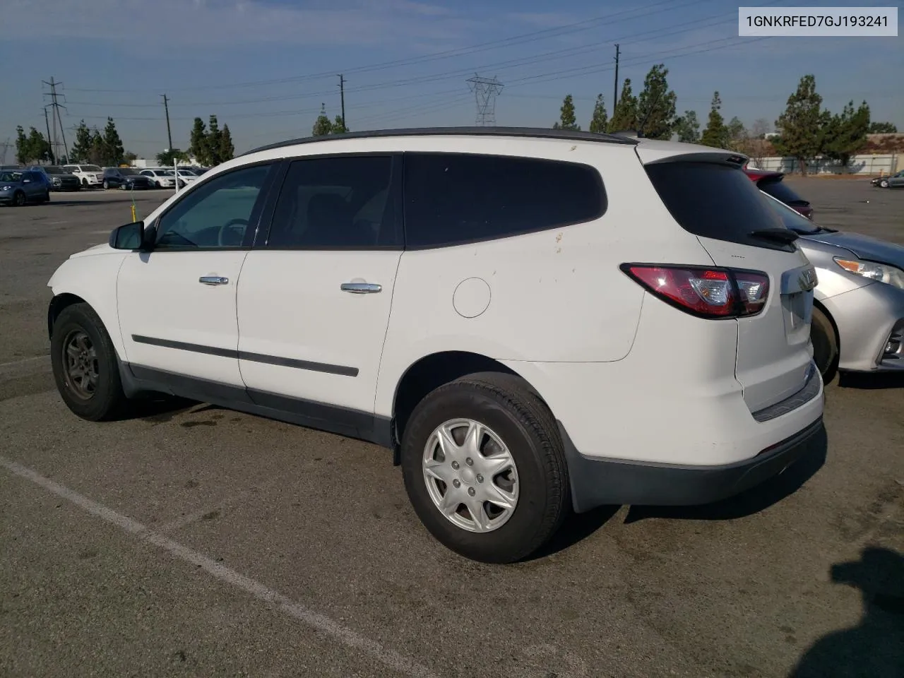 2016 Chevrolet Traverse Ls VIN: 1GNKRFED7GJ193241 Lot: 63641244