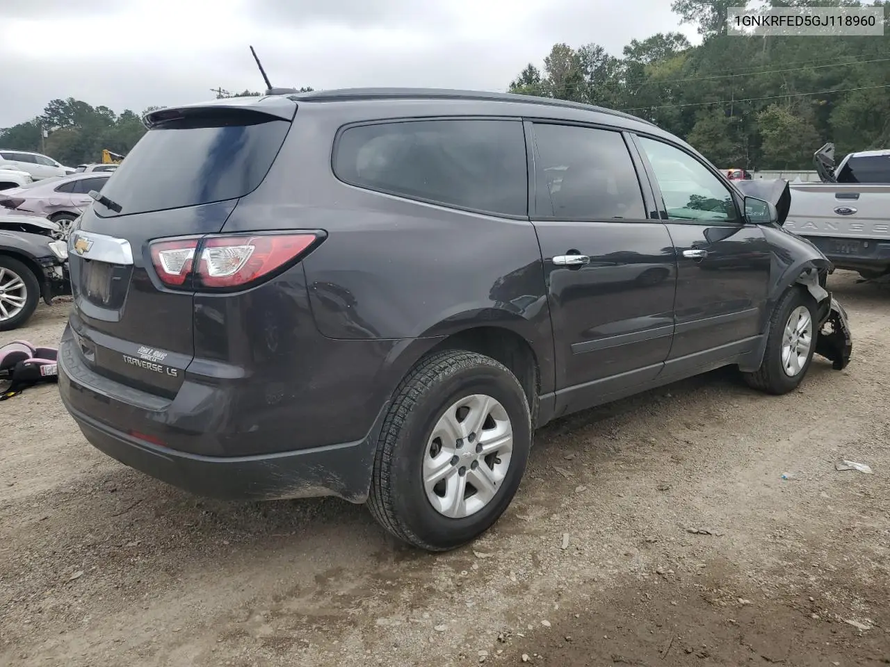 1GNKRFED5GJ118960 2016 Chevrolet Traverse Ls