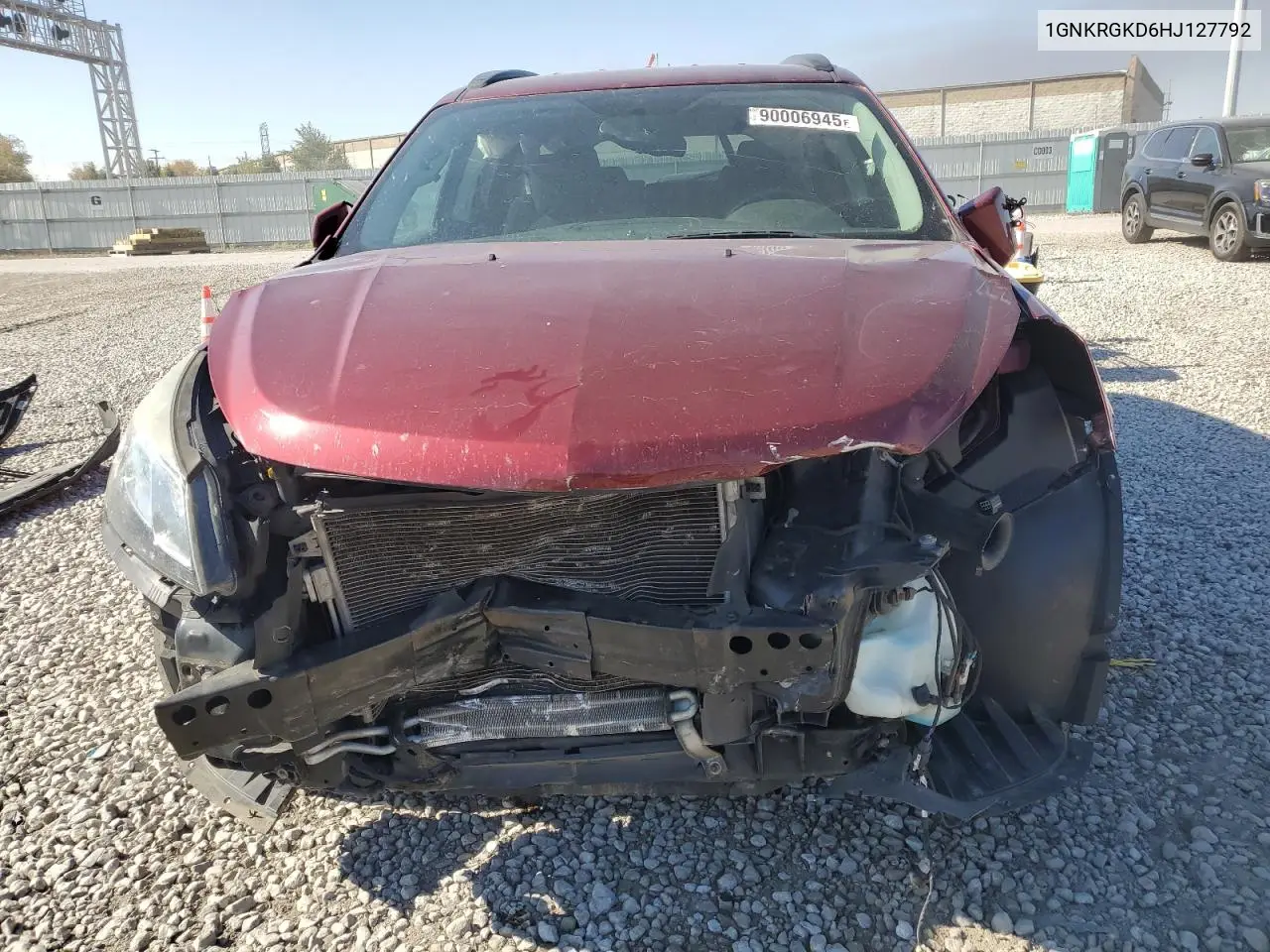 1GNKRGKD6HJ127792 2017 Chevrolet Traverse Lt