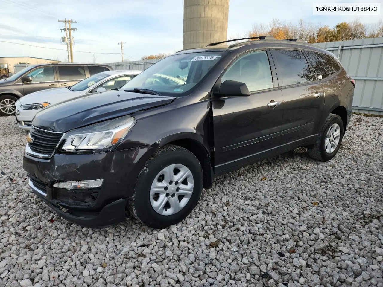 1GNKRFKD6HJ188473 2017 Chevrolet Traverse Ls