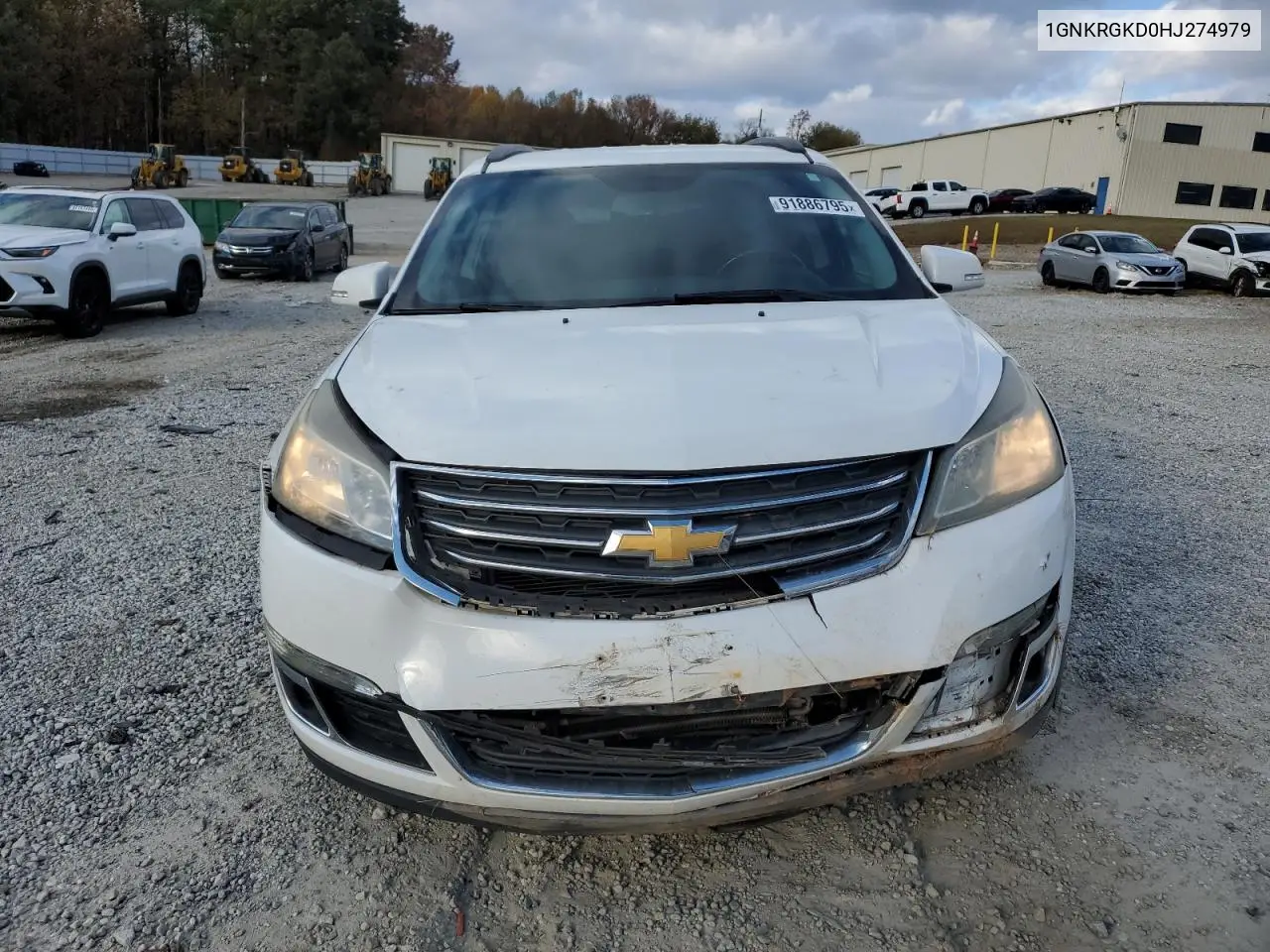 1GNKRGKD0HJ274979 2017 Chevrolet Traverse Lt