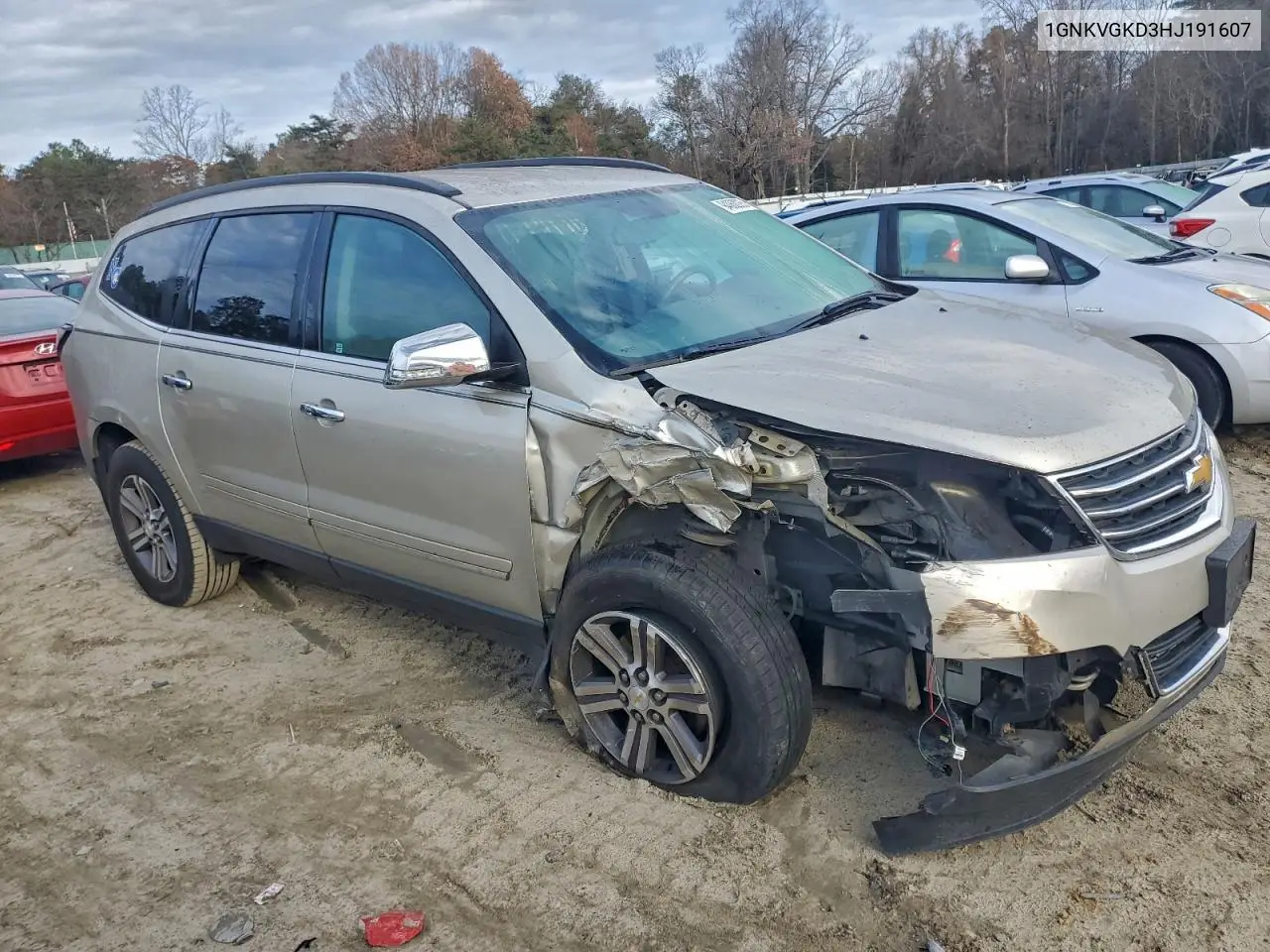 1GNKVGKD3HJ191607 2017 Chevrolet Traverse Lt