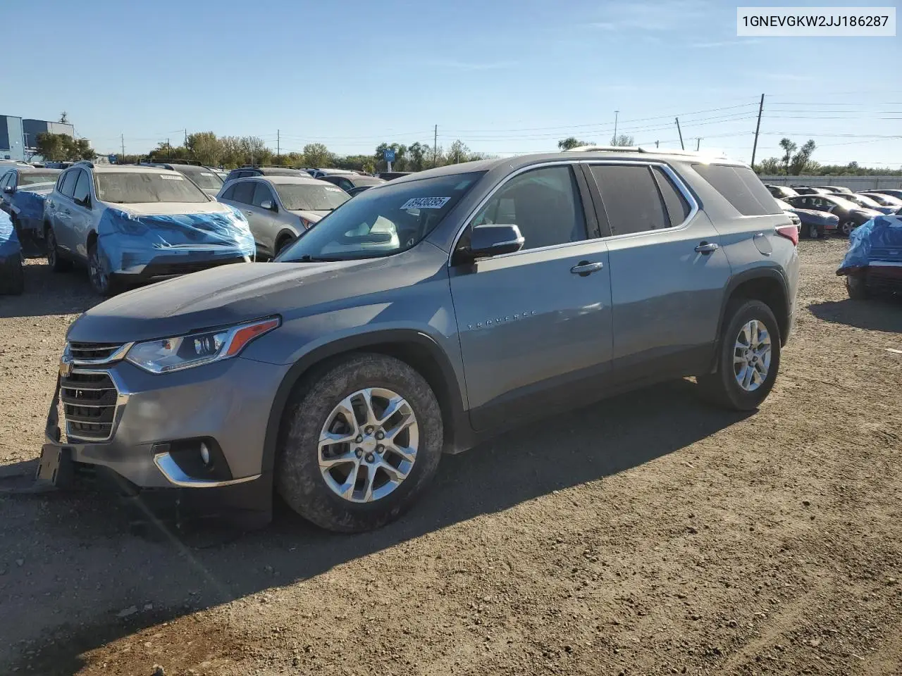 1GNEVGKW2JJ186287 2018 Chevrolet Traverse Lt