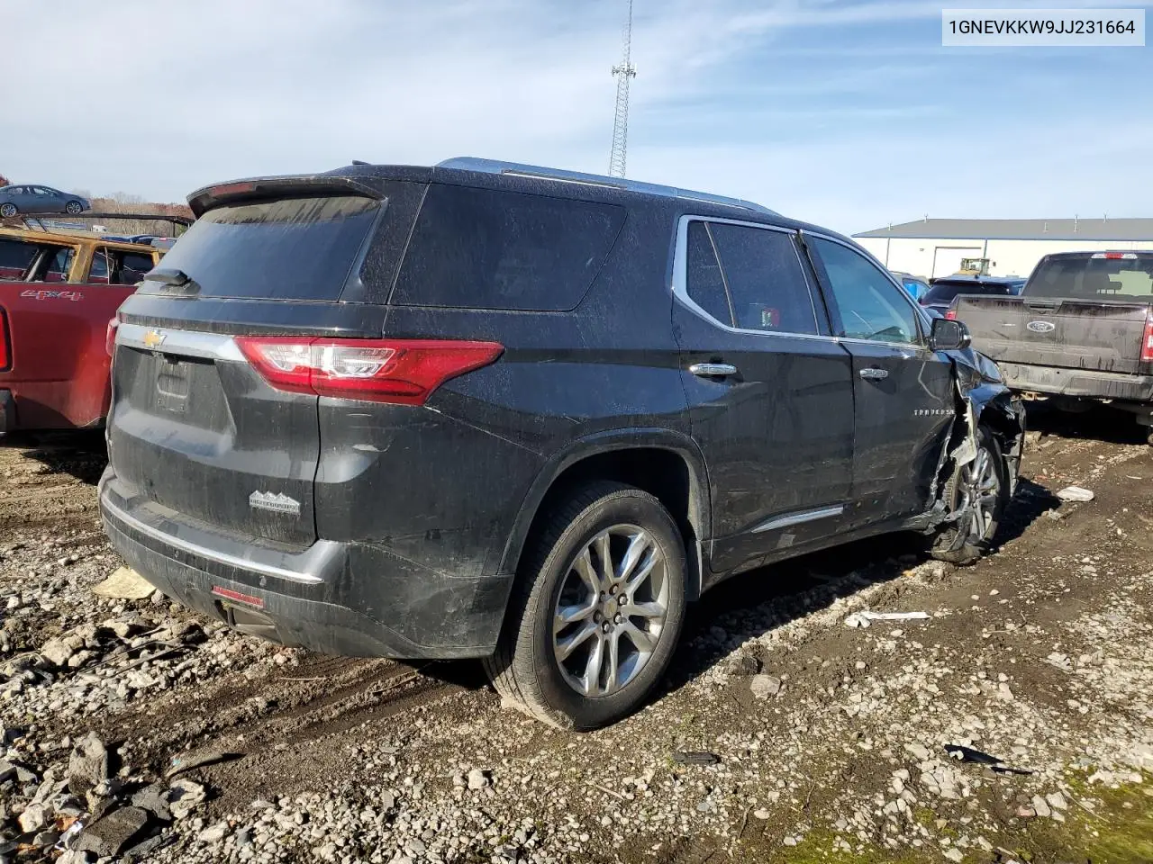 1GNEVKKW9JJ231664 2018 Chevrolet Traverse High Country