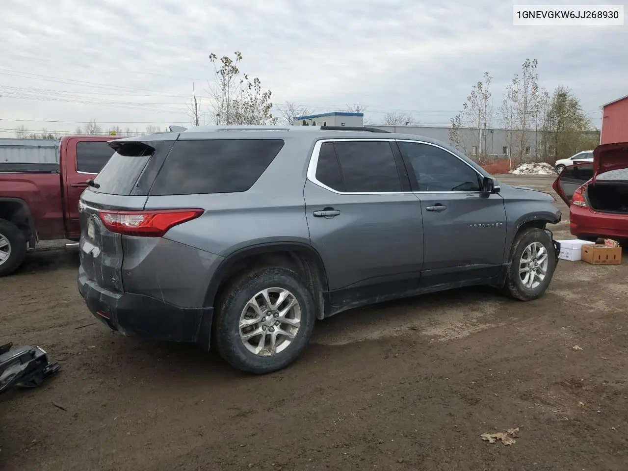 1GNEVGKW6JJ268930 2018 Chevrolet Traverse Lt