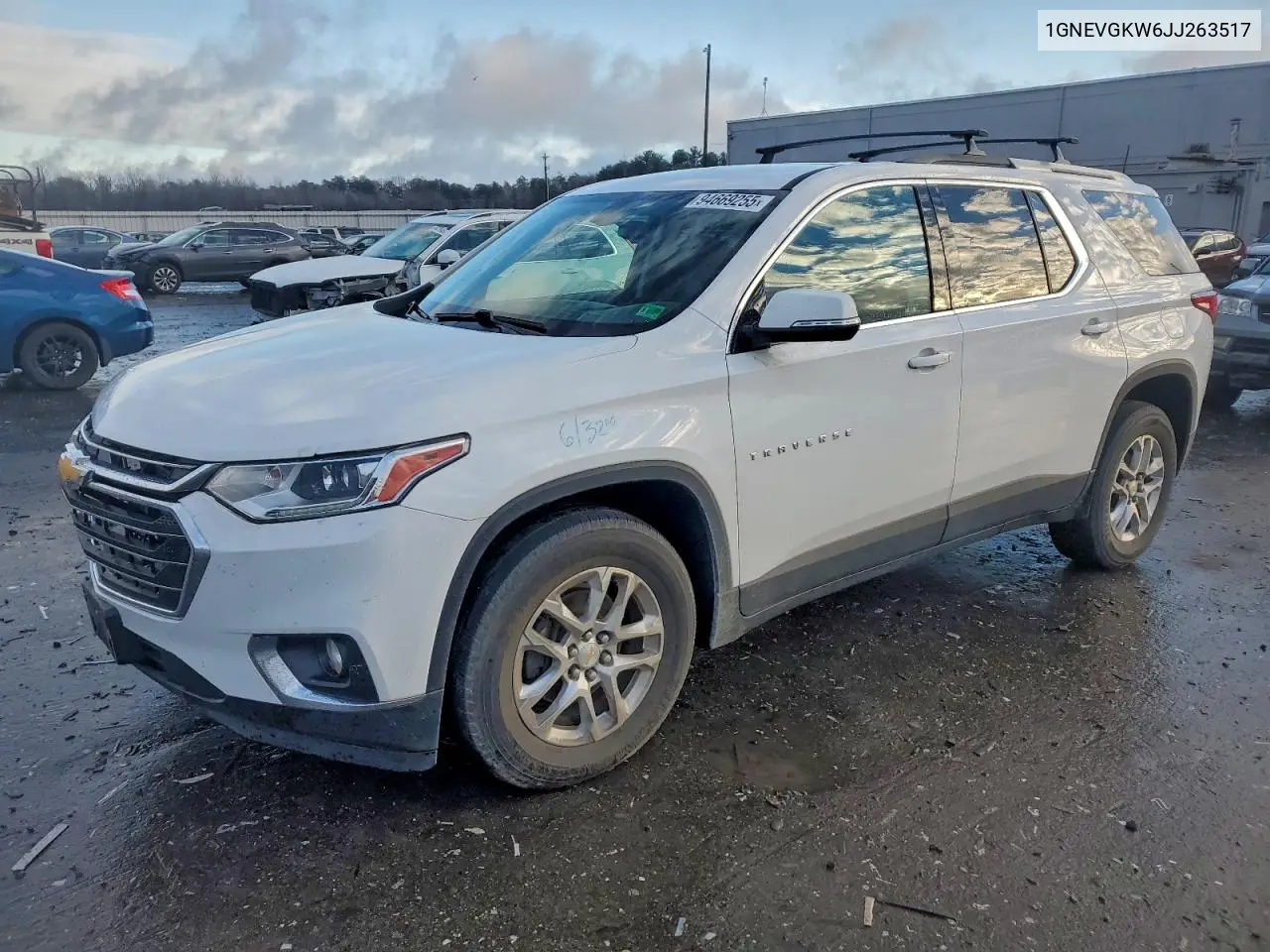 1GNEVGKW6JJ263517 2018 Chevrolet Traverse Lt