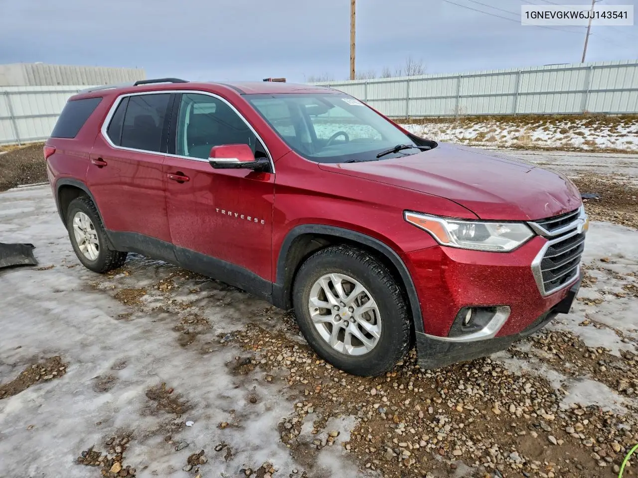 1GNEVGKW6JJ143541 2018 Chevrolet Traverse Lt