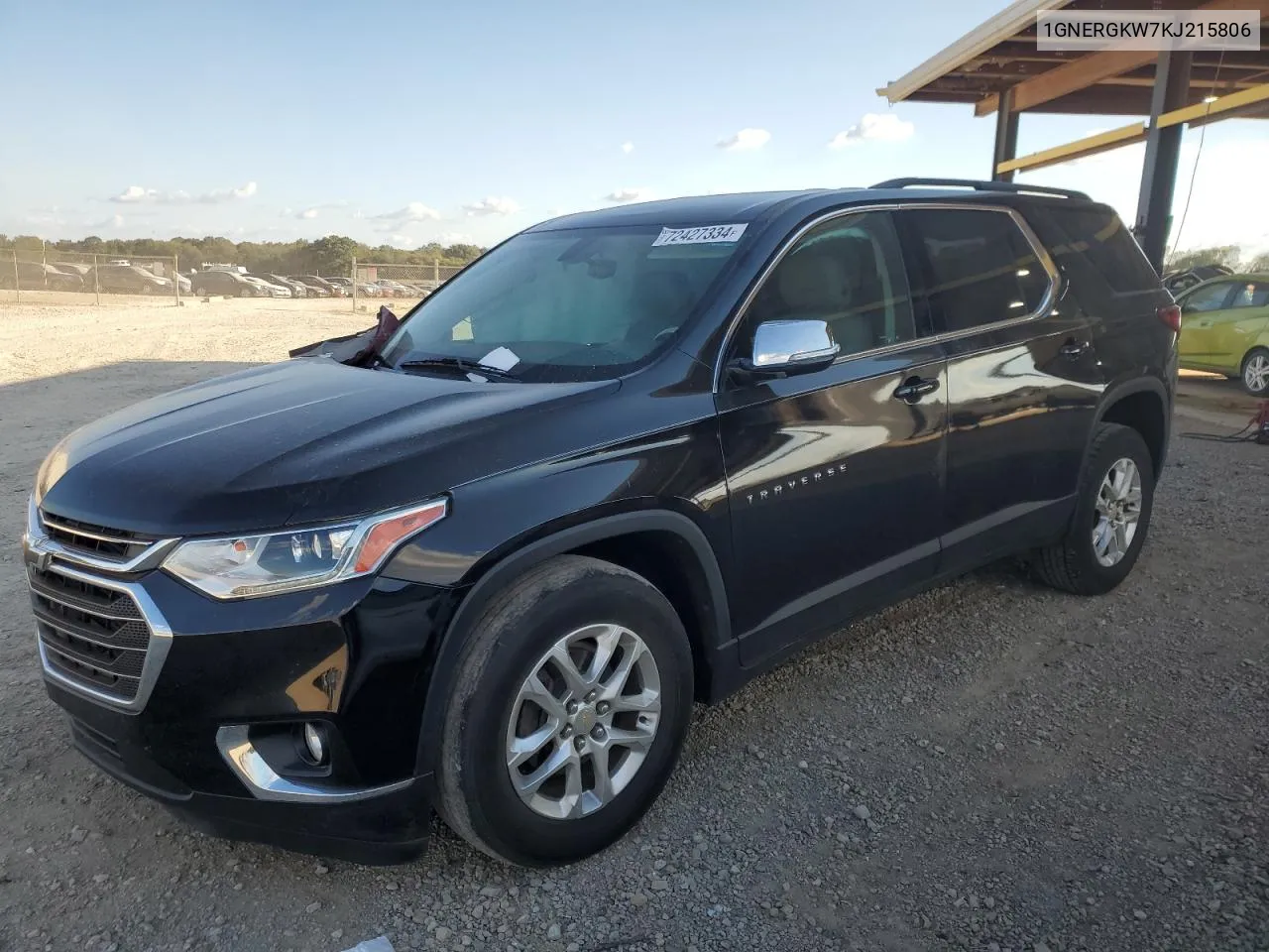 2019 Chevrolet Traverse Lt VIN: 1GNERGKW7KJ215806 Lot: 72427334