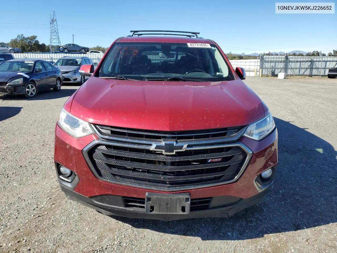 1GNEVJKW5KJ226652 2019 Chevrolet Traverse High Country