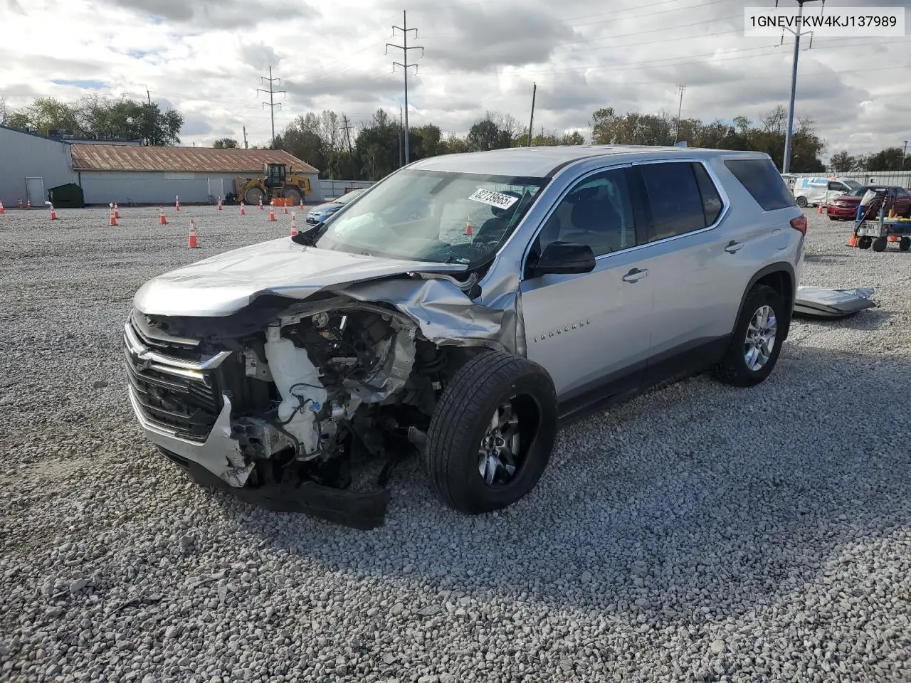 1GNEVFKW4KJ137989 2019 Chevrolet Traverse Ls