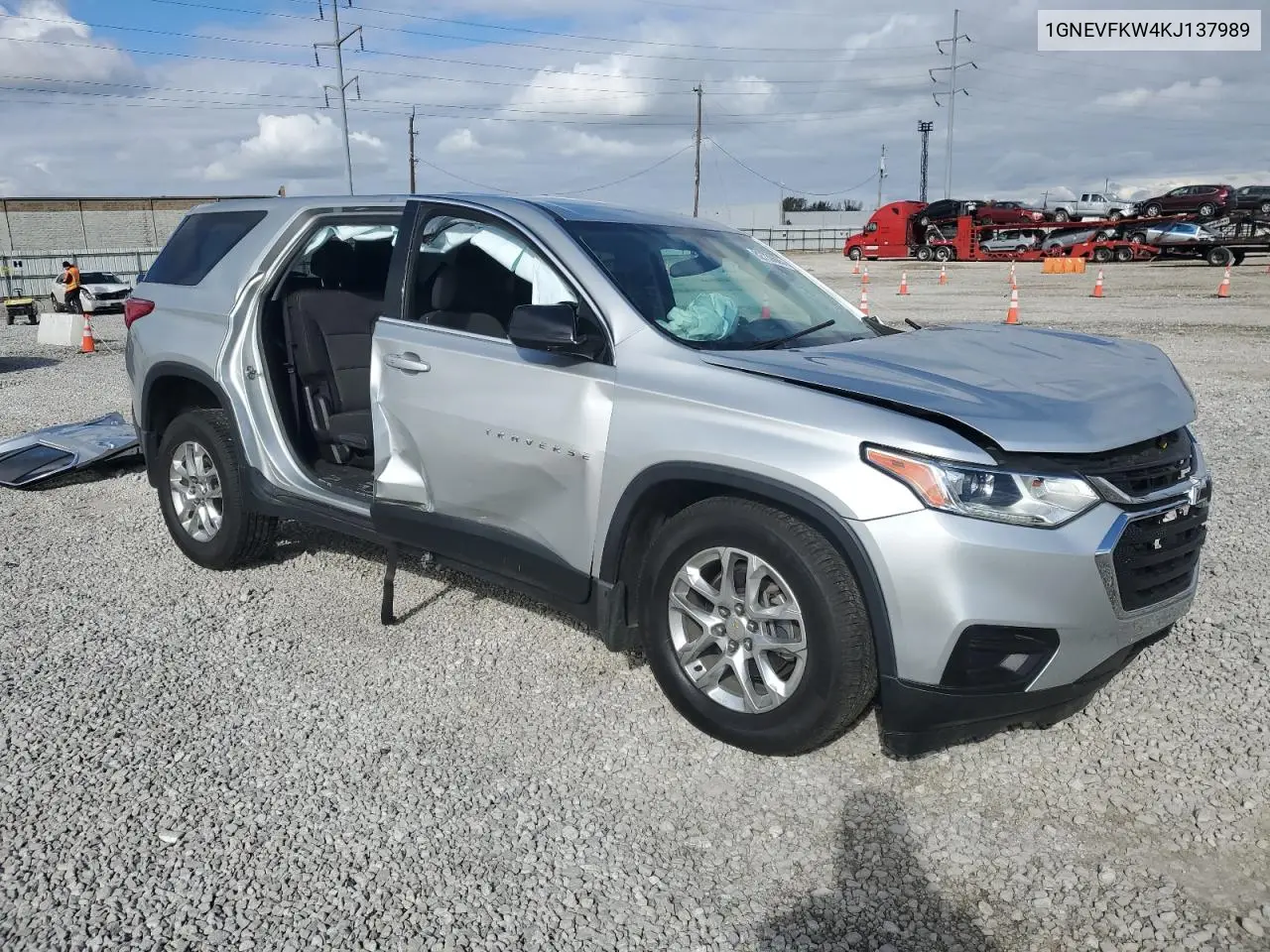 1GNEVFKW4KJ137989 2019 Chevrolet Traverse Ls
