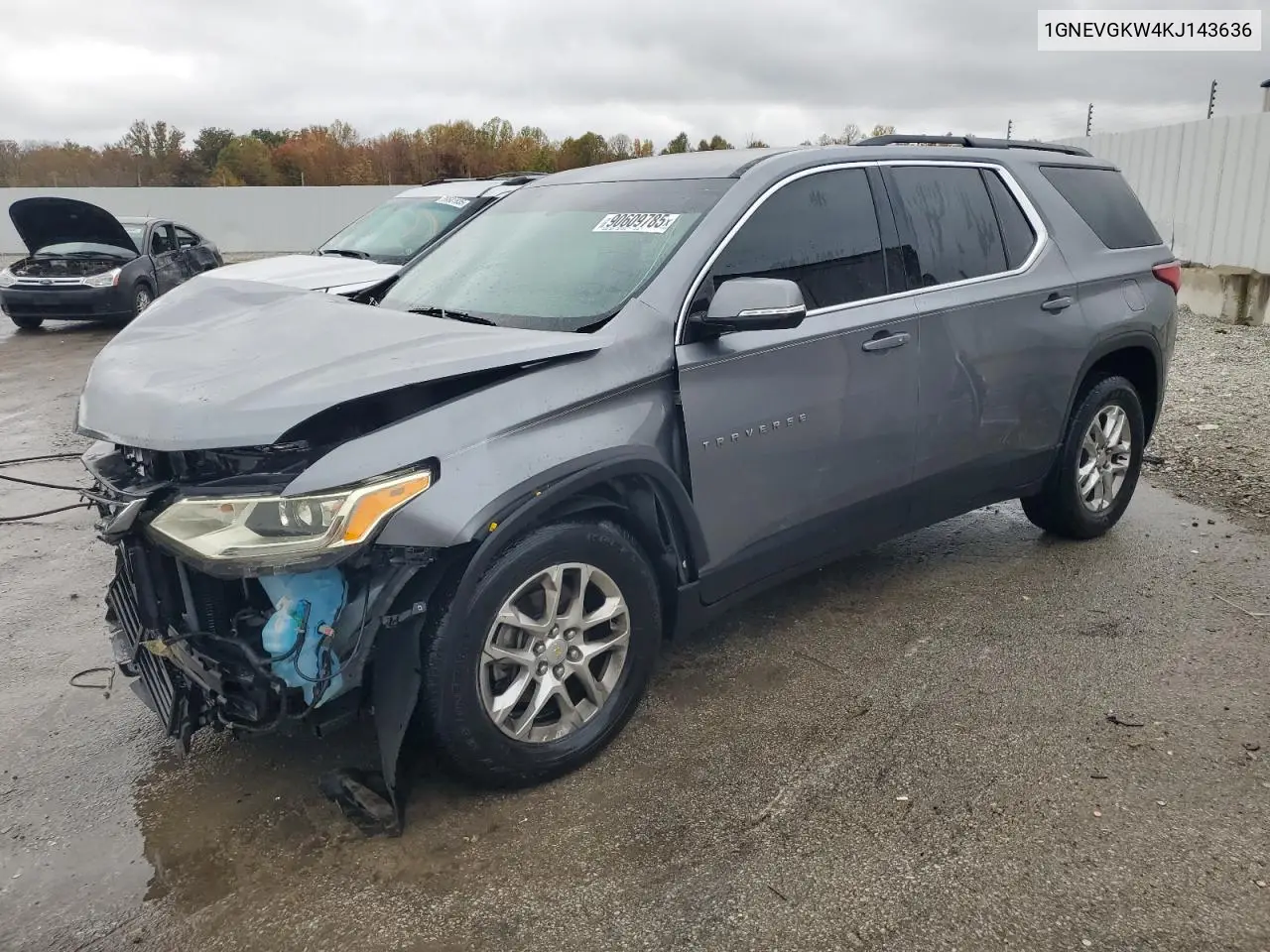 1GNEVGKW4KJ143636 2019 Chevrolet Traverse Lt