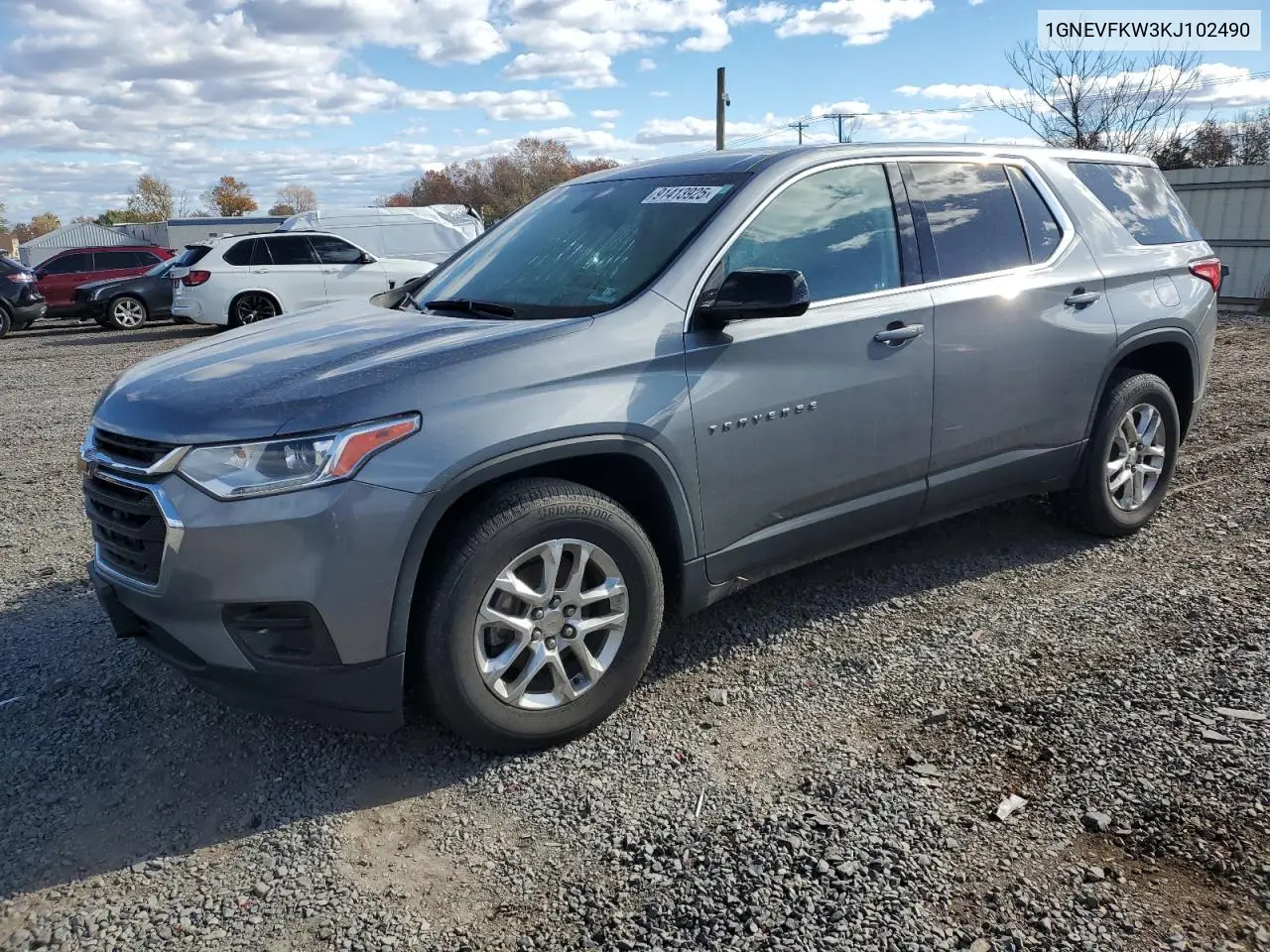 1GNEVFKW3KJ102490 2019 Chevrolet Traverse Ls
