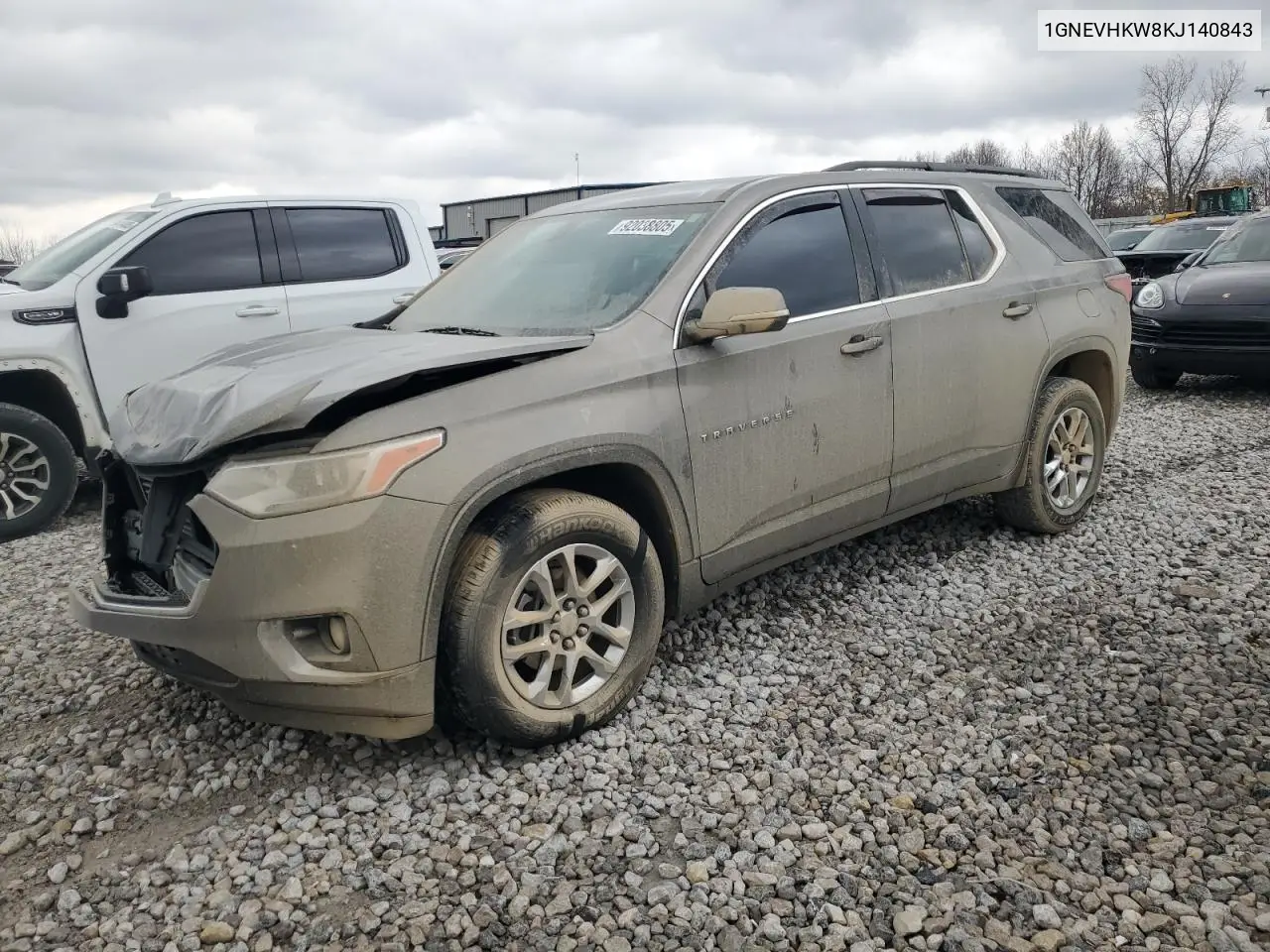 1GNEVHKW8KJ140843 2019 Chevrolet Traverse Lt